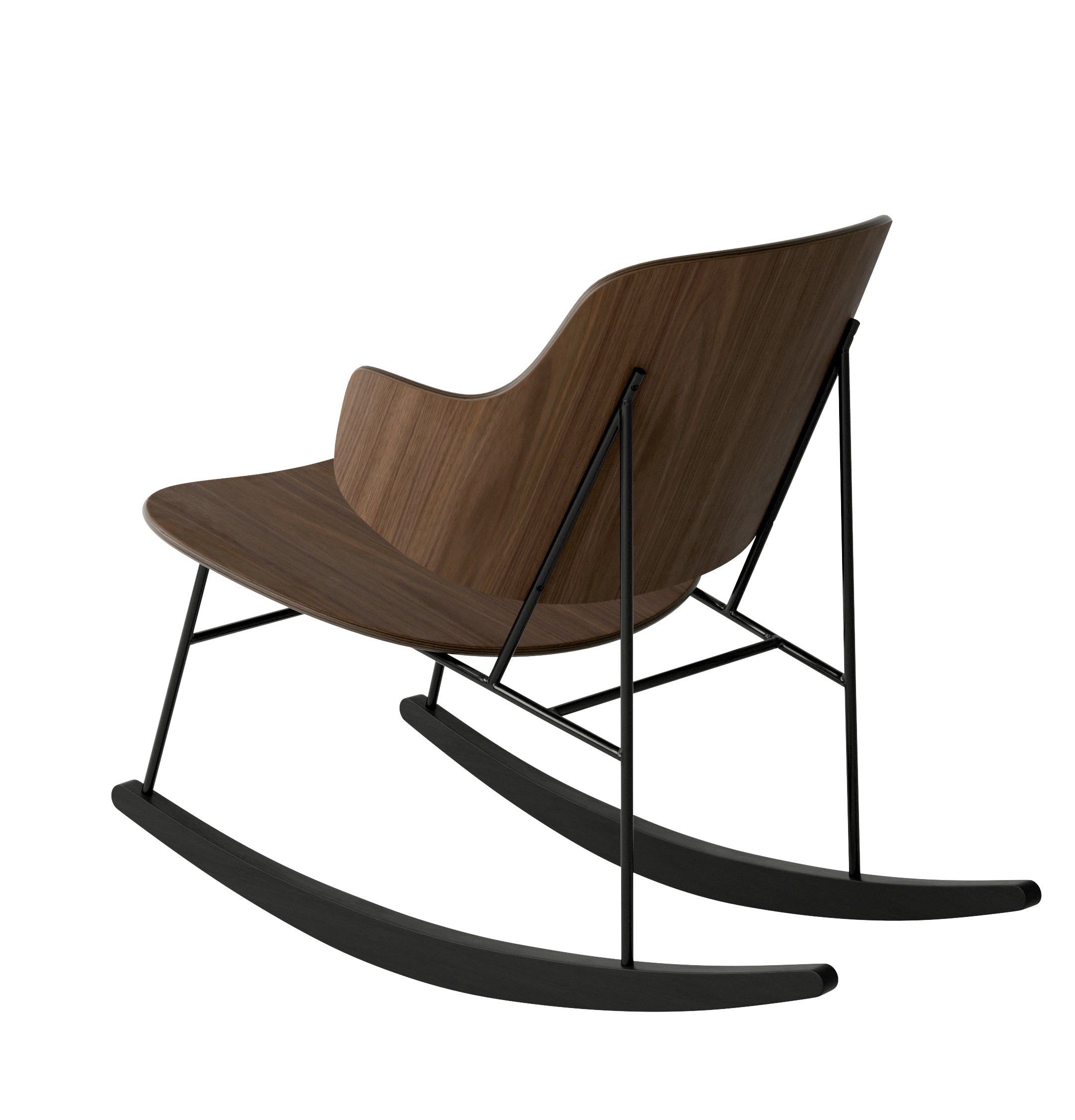 PENGUIN rocking chair walnut veneer