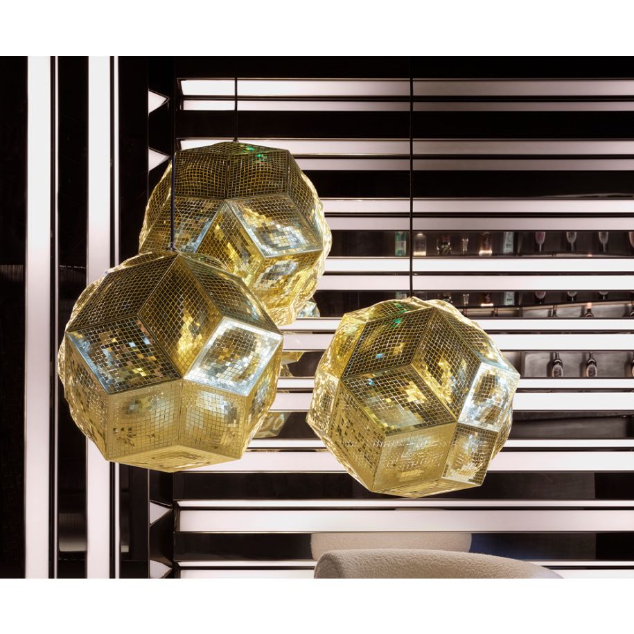 Hängende Lampfknopf golden