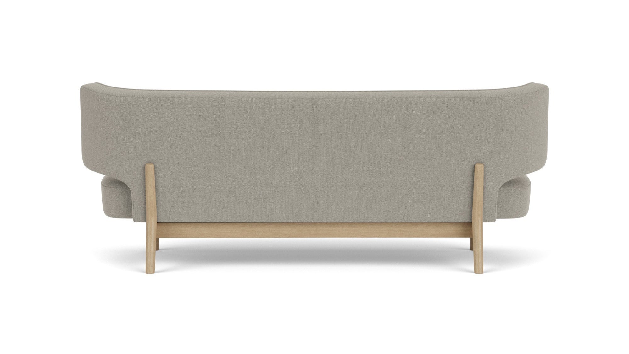 Sofa 2-sitzig RADIOHUS grau mit Eichenbasis