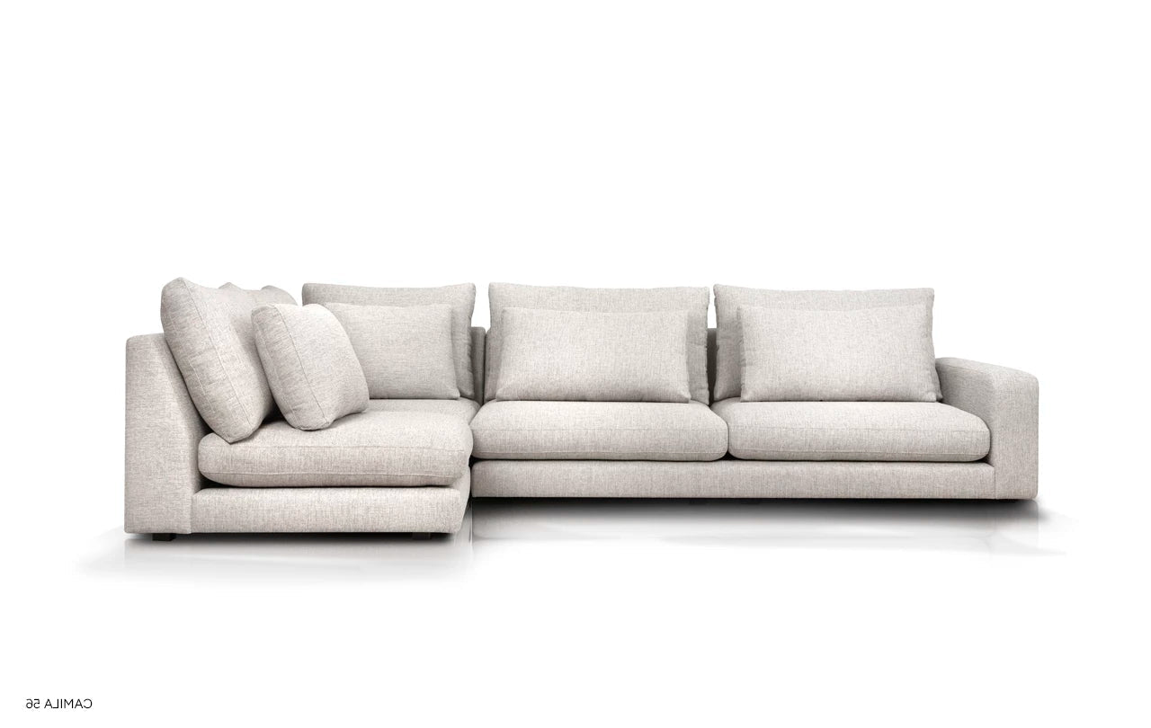Left-sided modular corner sofa NOOR customizable