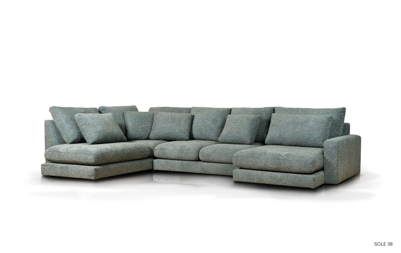 Right-facing modular corner sofa NOOR customizable