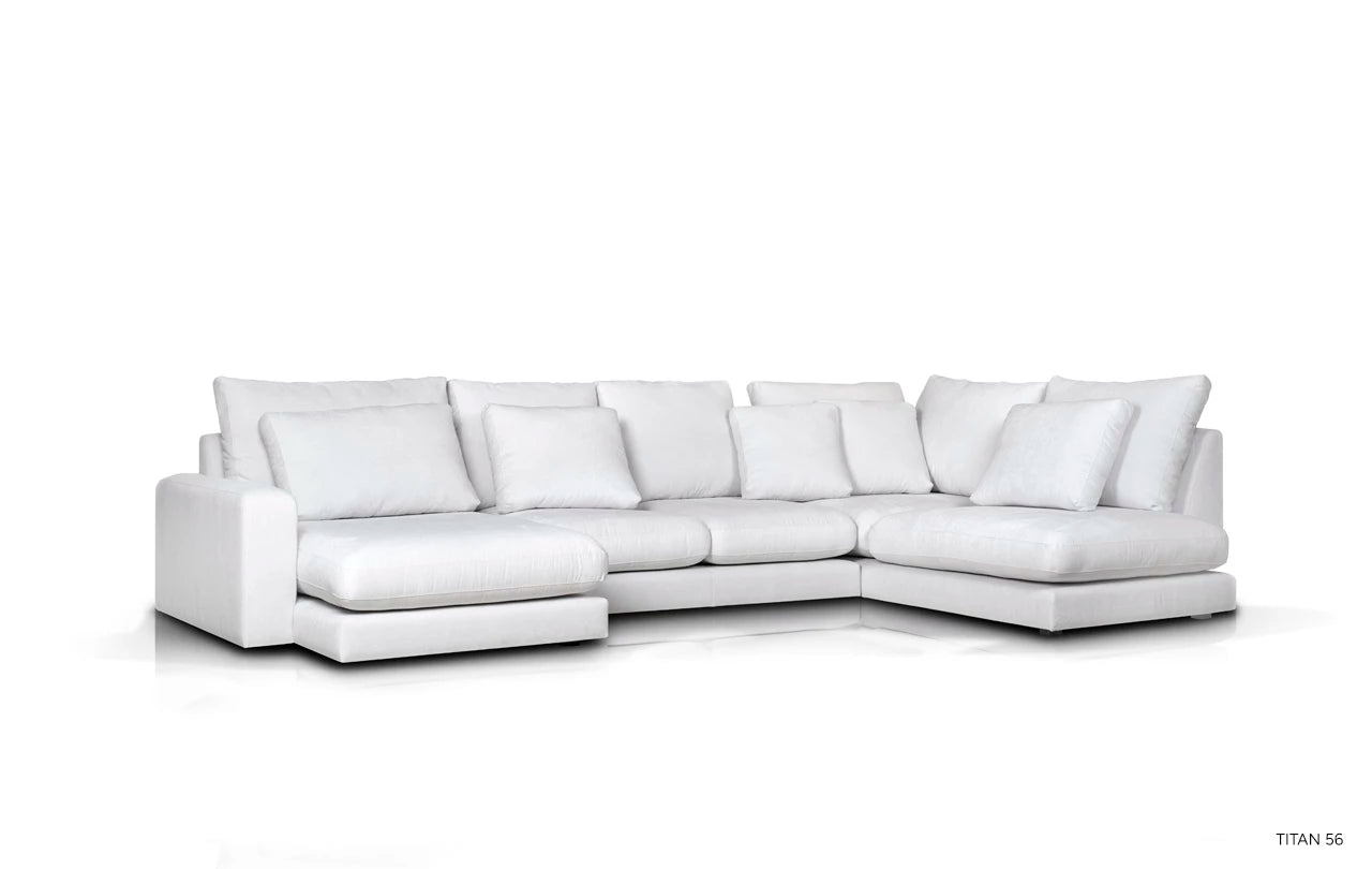 Left-sided modular corner sofa NOOR customizable