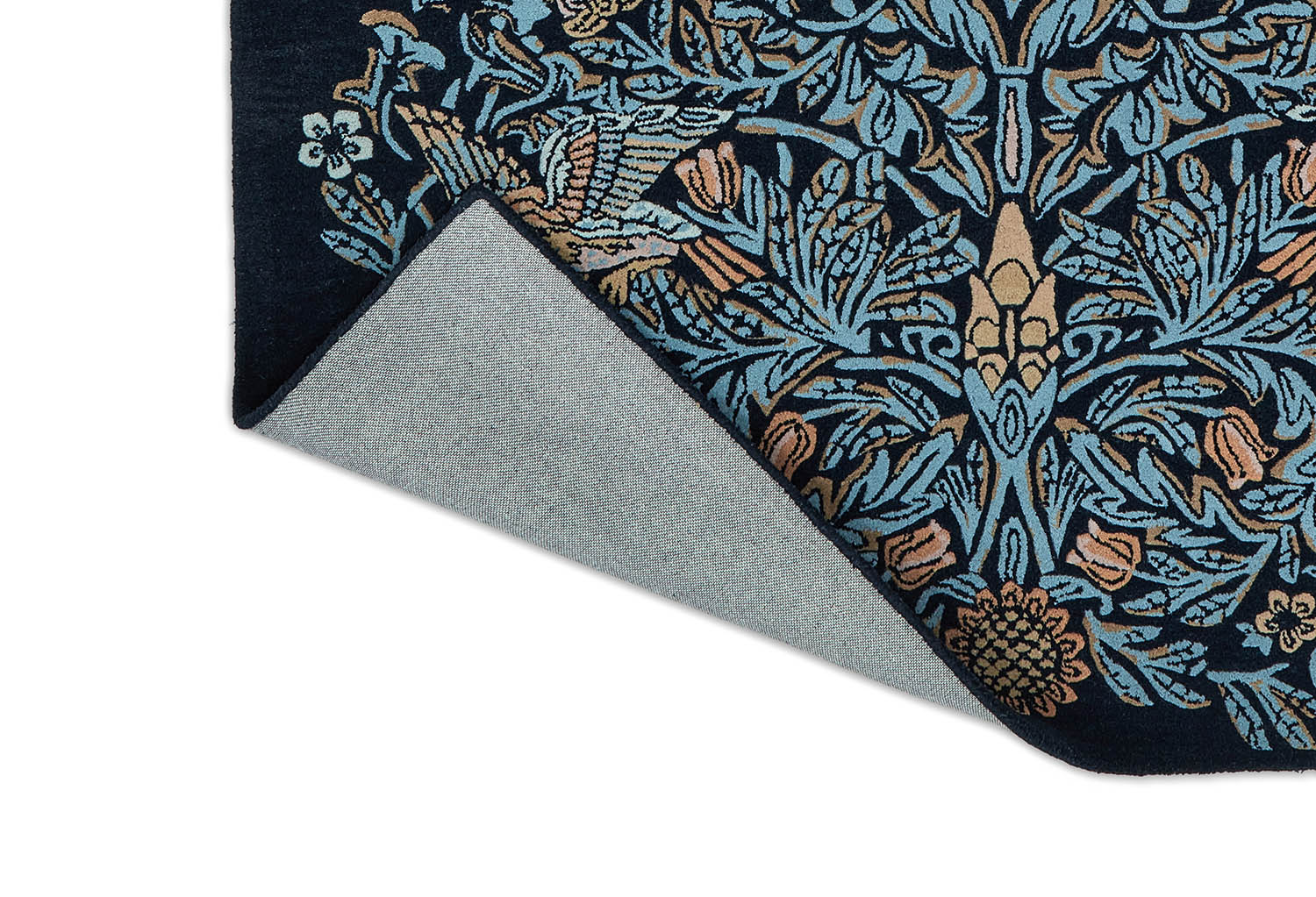 MOREW Teppich - BIRD WEBB'S BLUE Marineblau