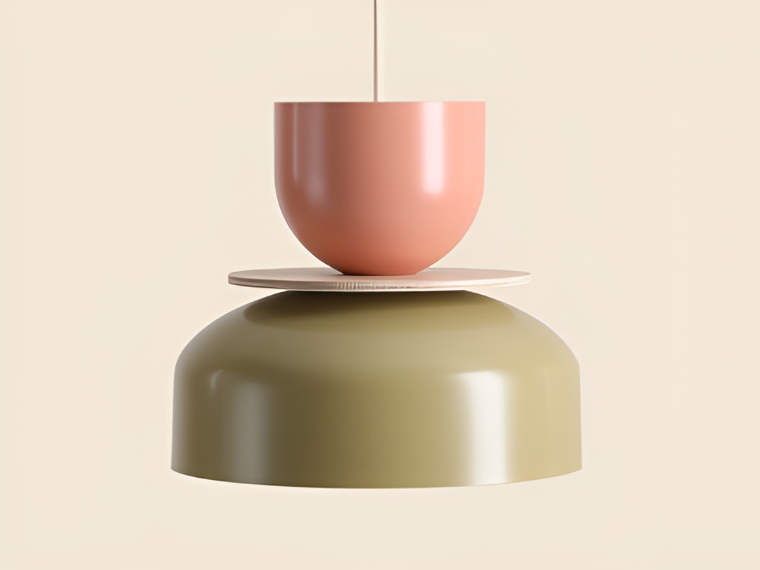 Hanging lamp for coral with pistachio