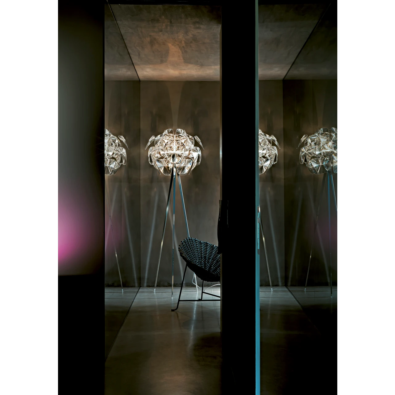 Stehlampe Dreibein HOPE transparent