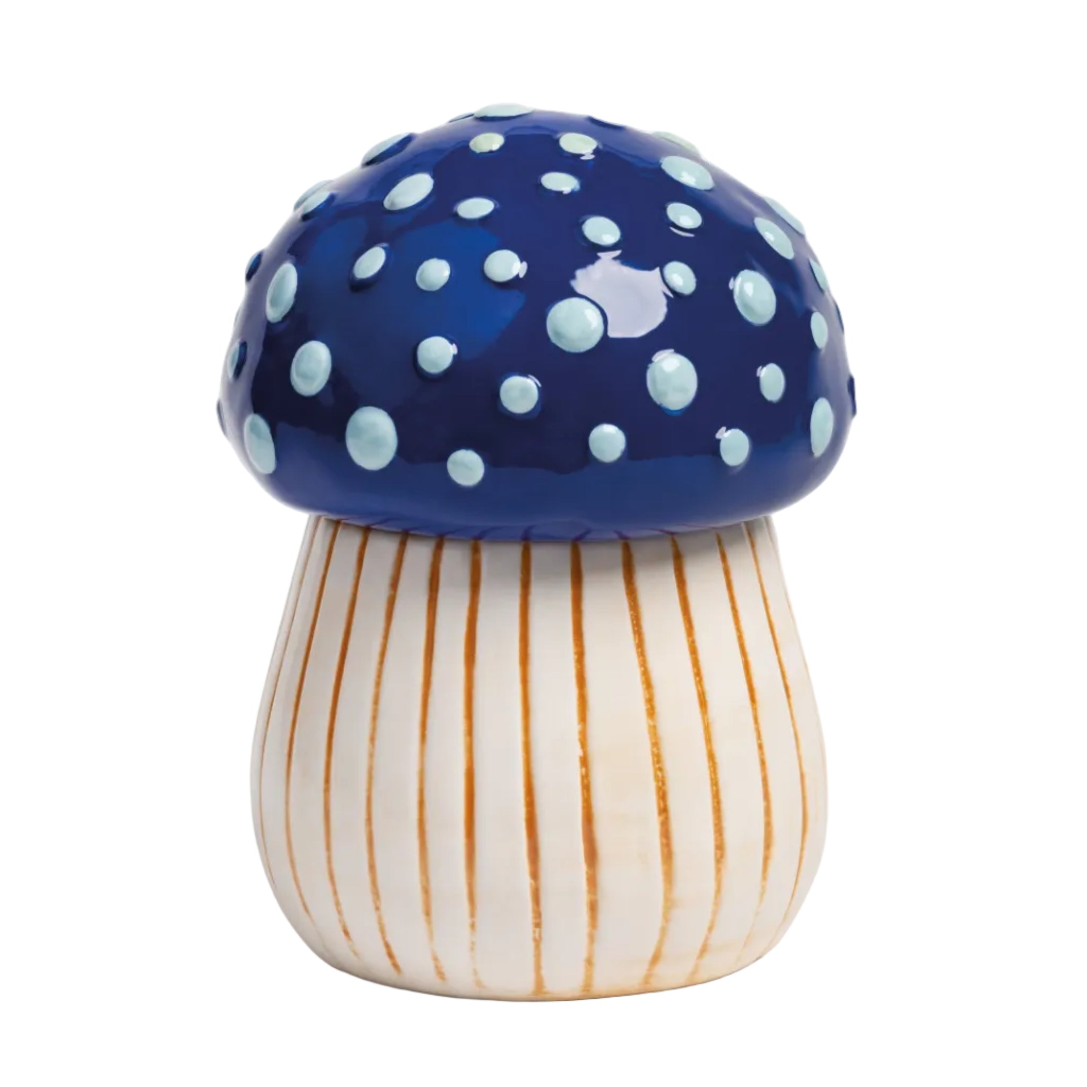 MAGIC MUSHROOM Container Beige with Blue