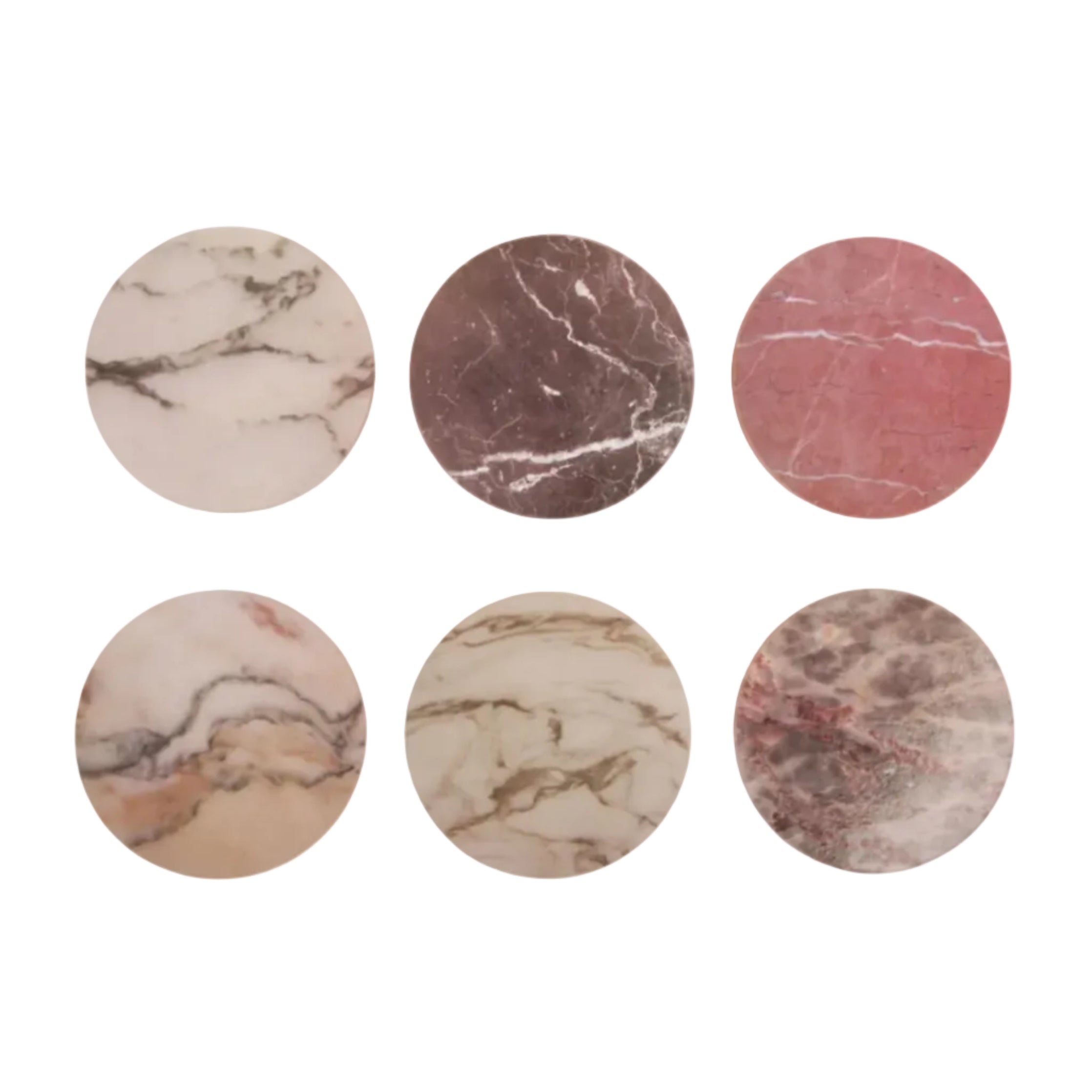 Set Untersetzer für Gläser MARBLE beige mit braunem