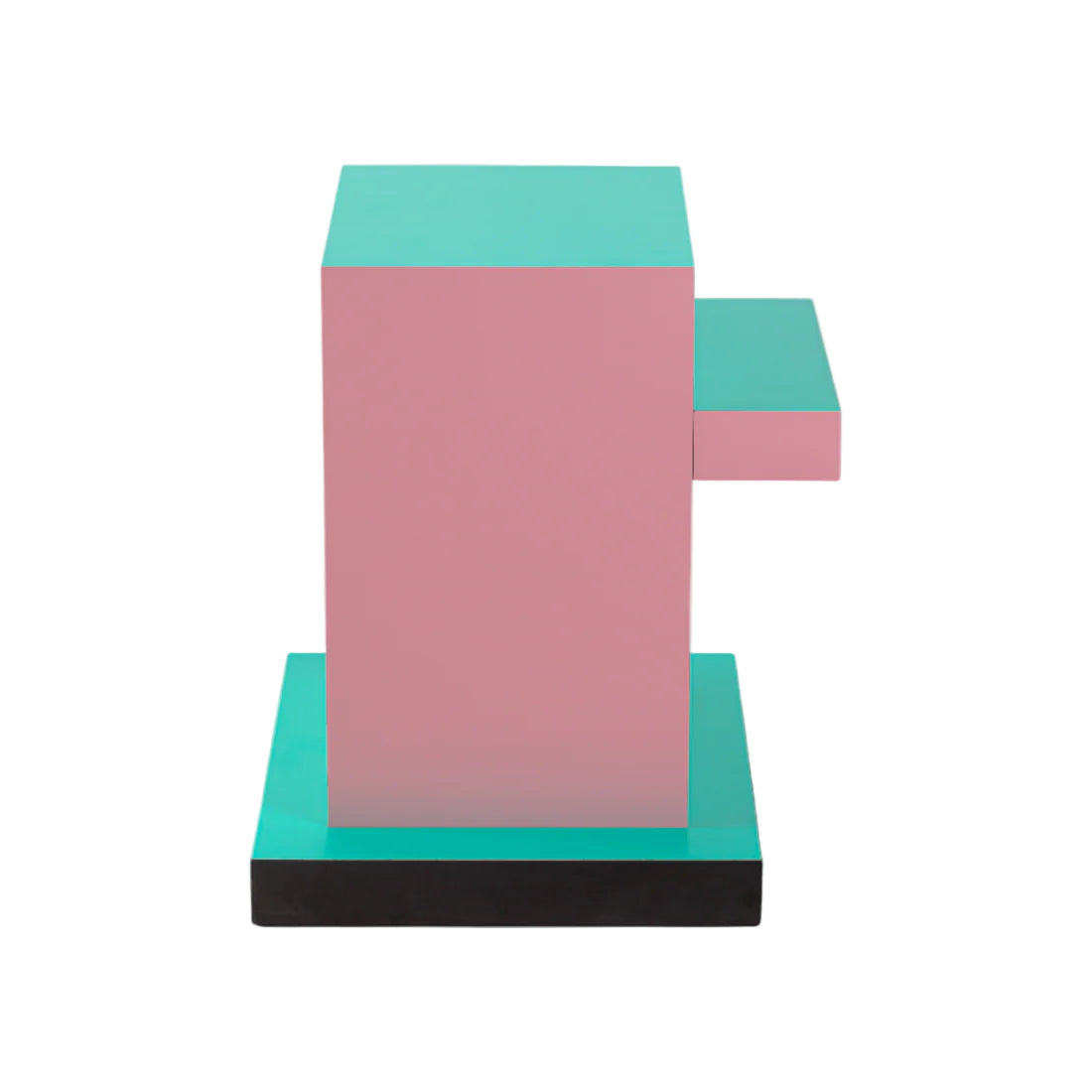 Beistelltisch SUPERSIDE RED GRID weiß mit Rosa und Grün