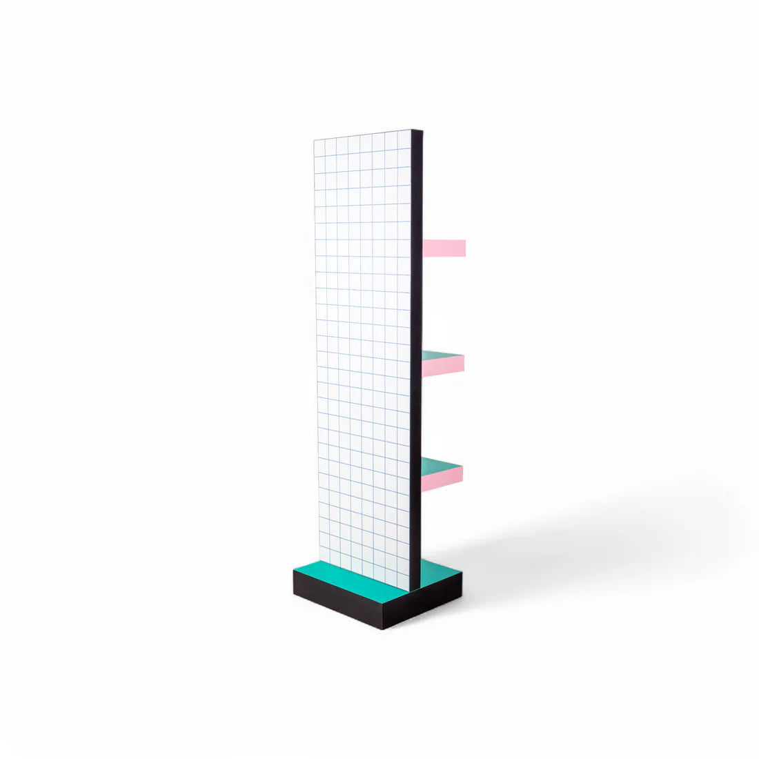 Regal SUPERSHELF BLUE GRID weiß mit Rosa und Grün