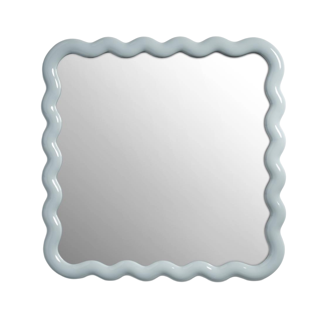 Square Mirror ZIGZAG Light Blue