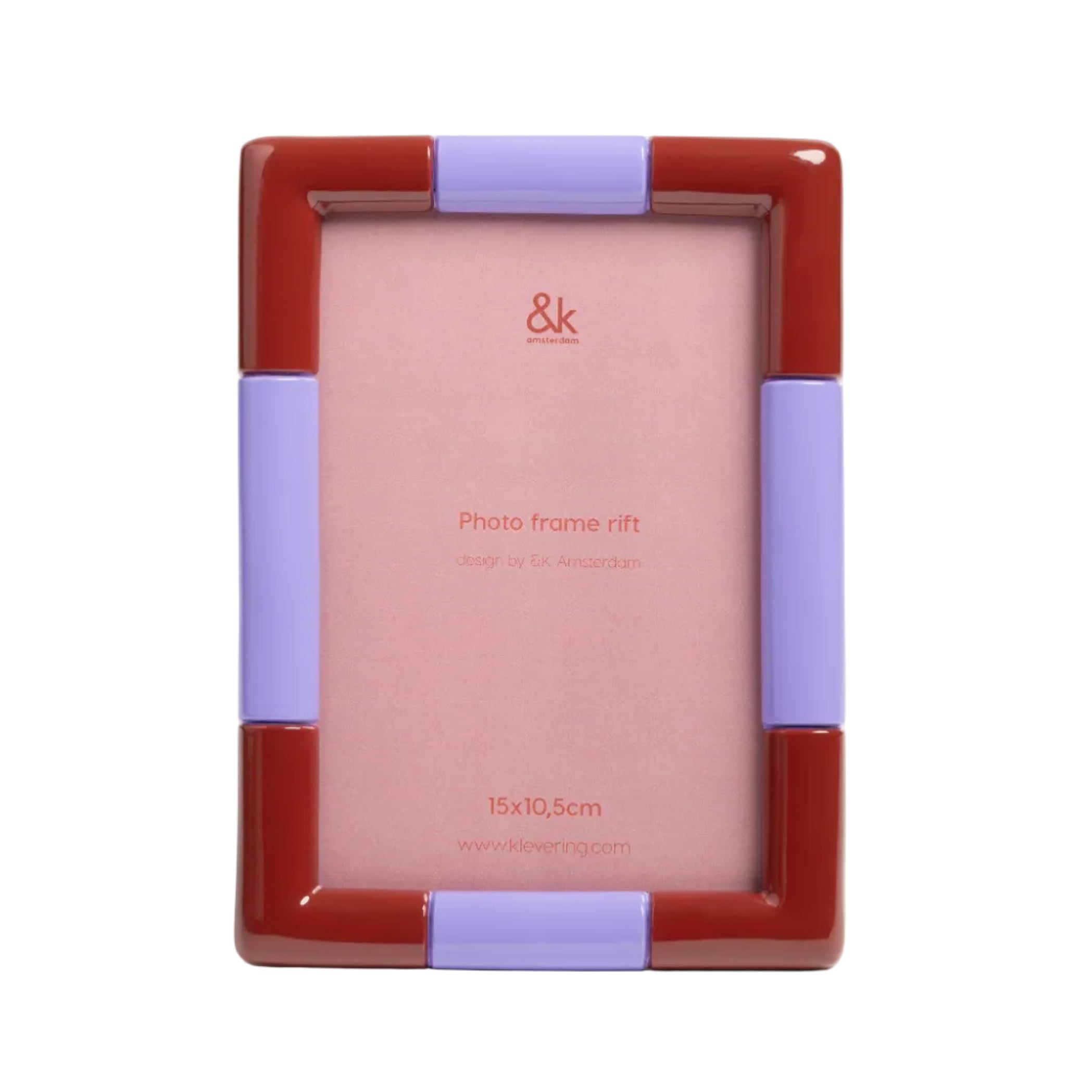 Bilderrahmen RIFT RECHTECK burgunderrot mit lila