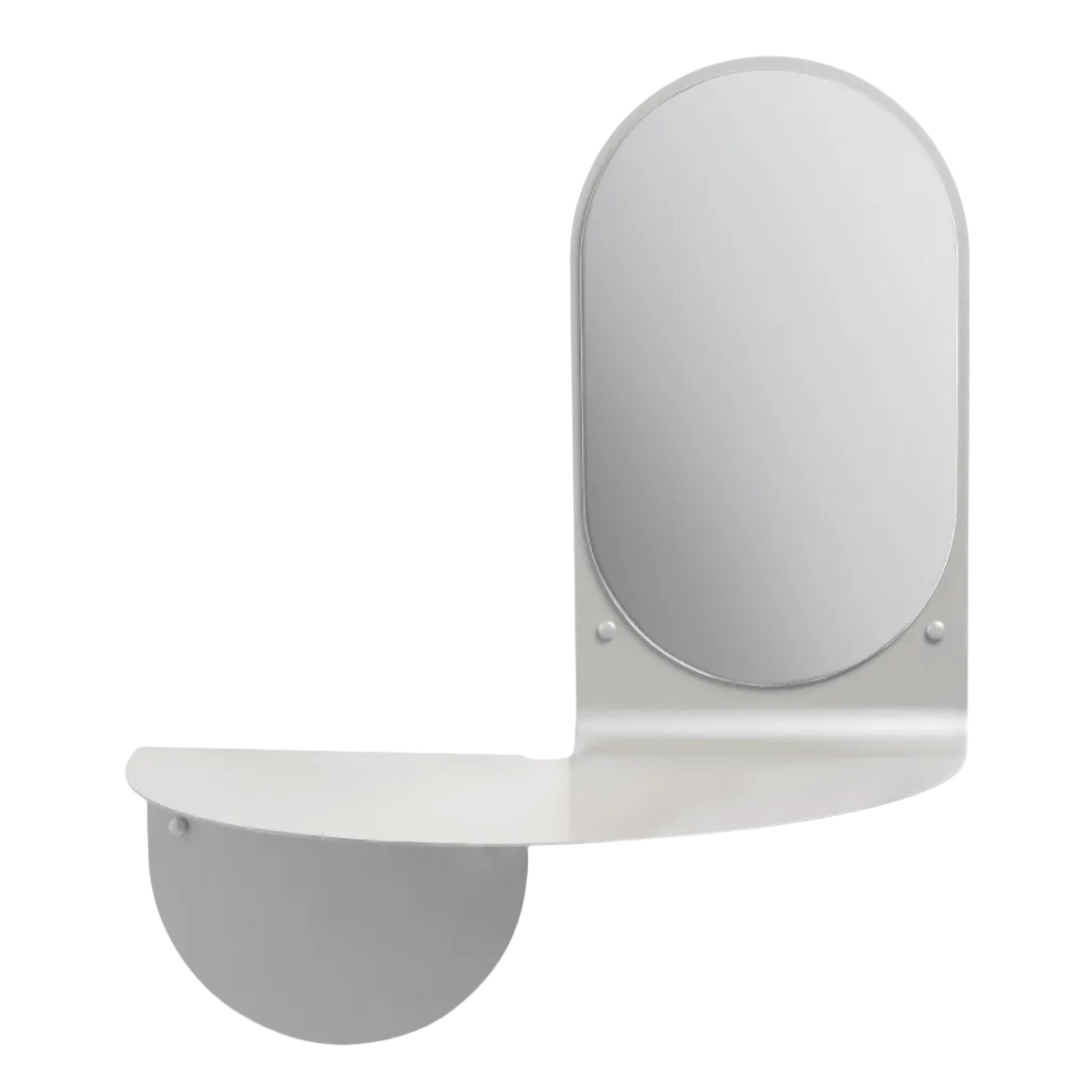 Wandspiegel mit Regal FLIP grau