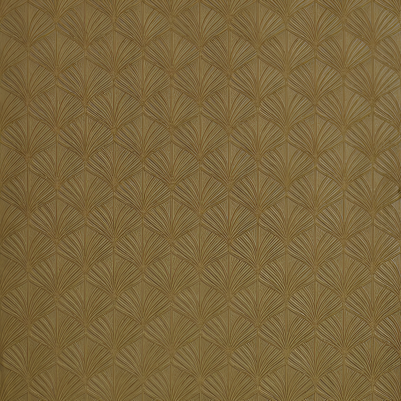 Strukturtapete mit pflanzlichem Motiv NEREIDES - BRONZE in braun mit kupfernem Glanz