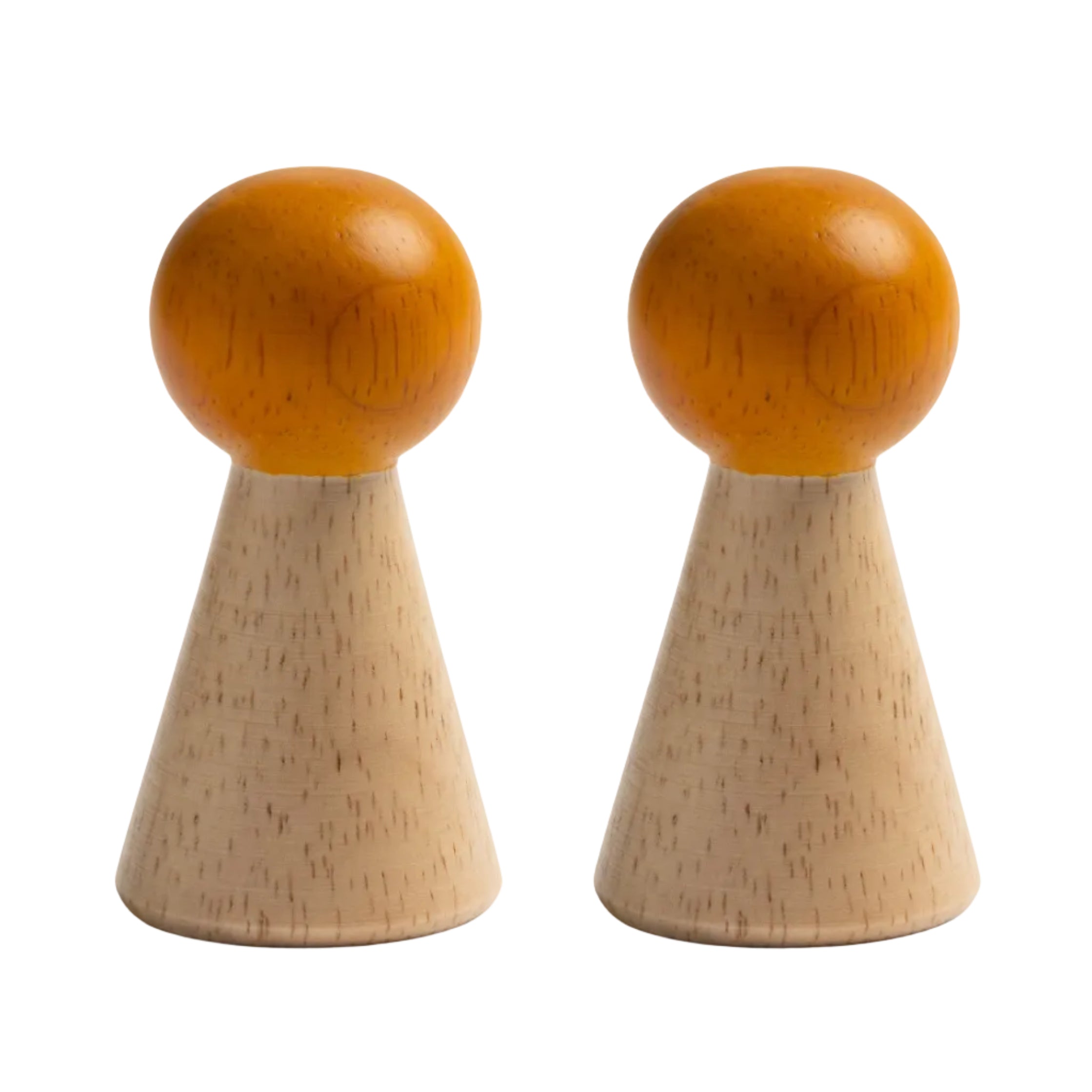 Wandhaken-Set HALMA aus Holz in Orange