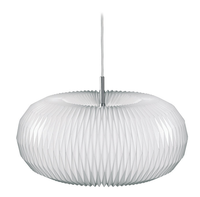 Pendelleuchte MODELL 195 DONUT weiß mit Silber