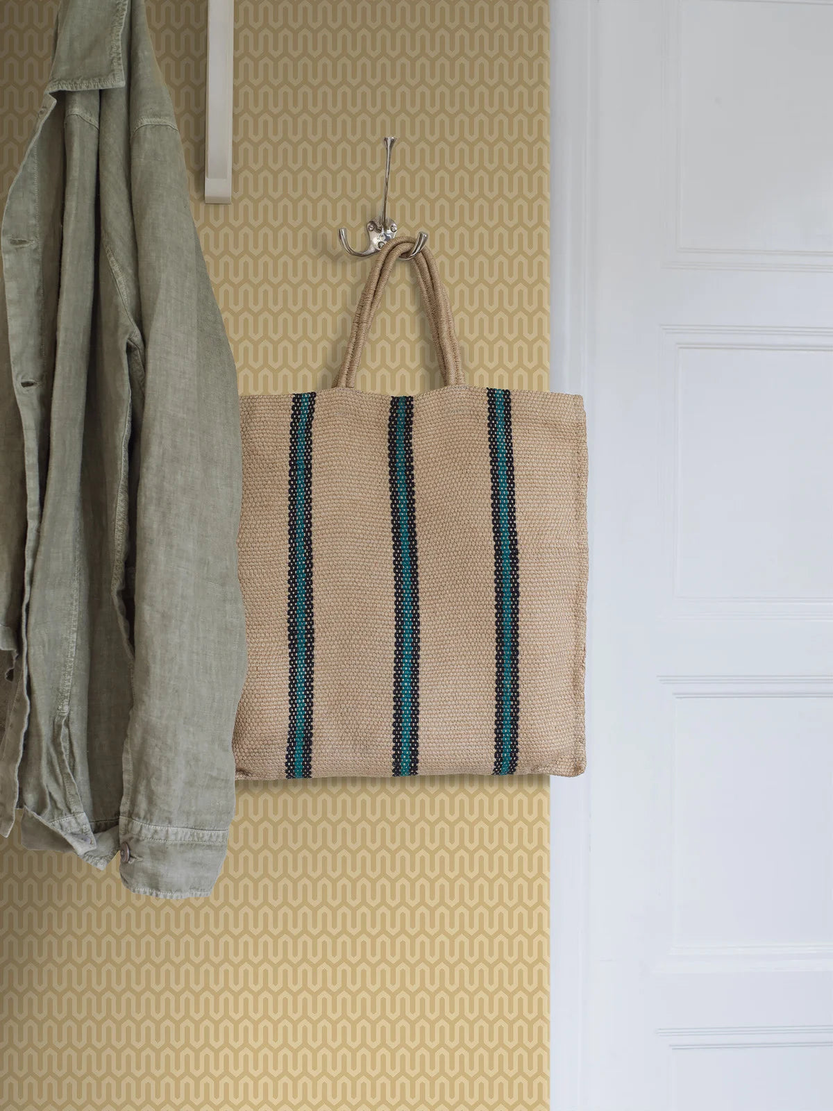 Vlies-Tapete mit geometrischem Muster YPSILON gelb