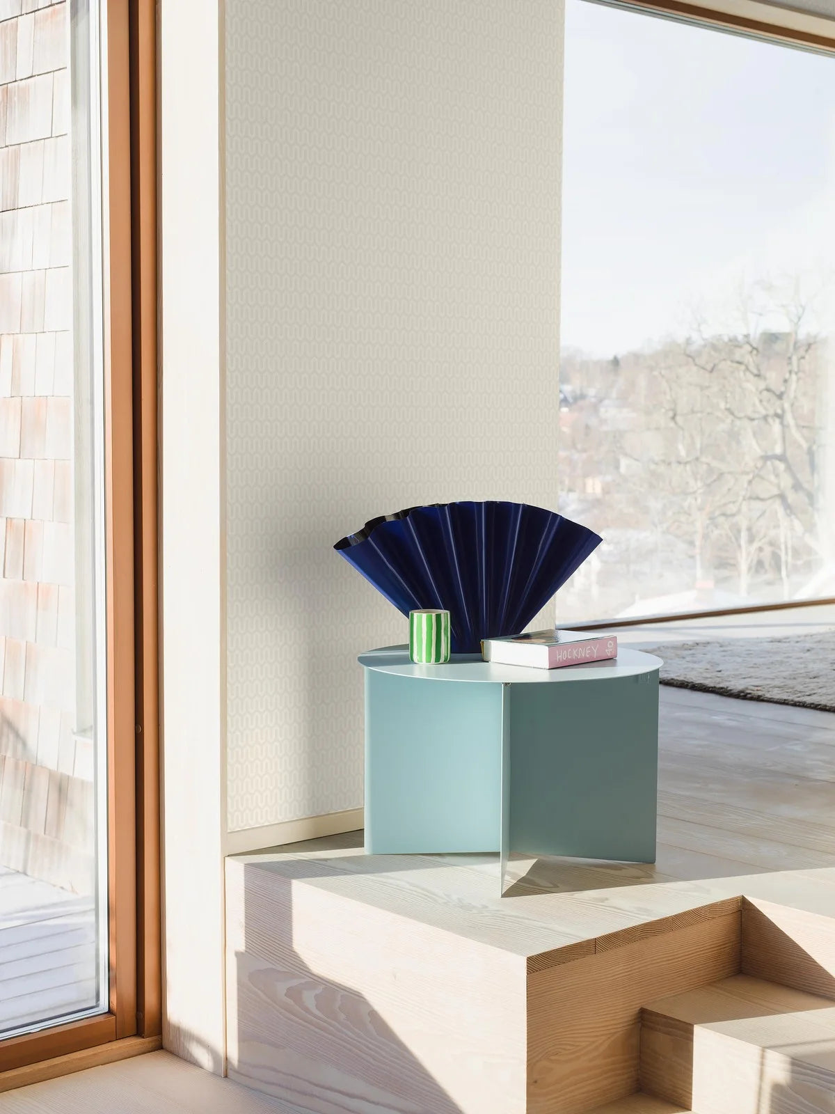 Vlies-Tapete mit geometrischem Muster YPSILON gebrochenes Weiß