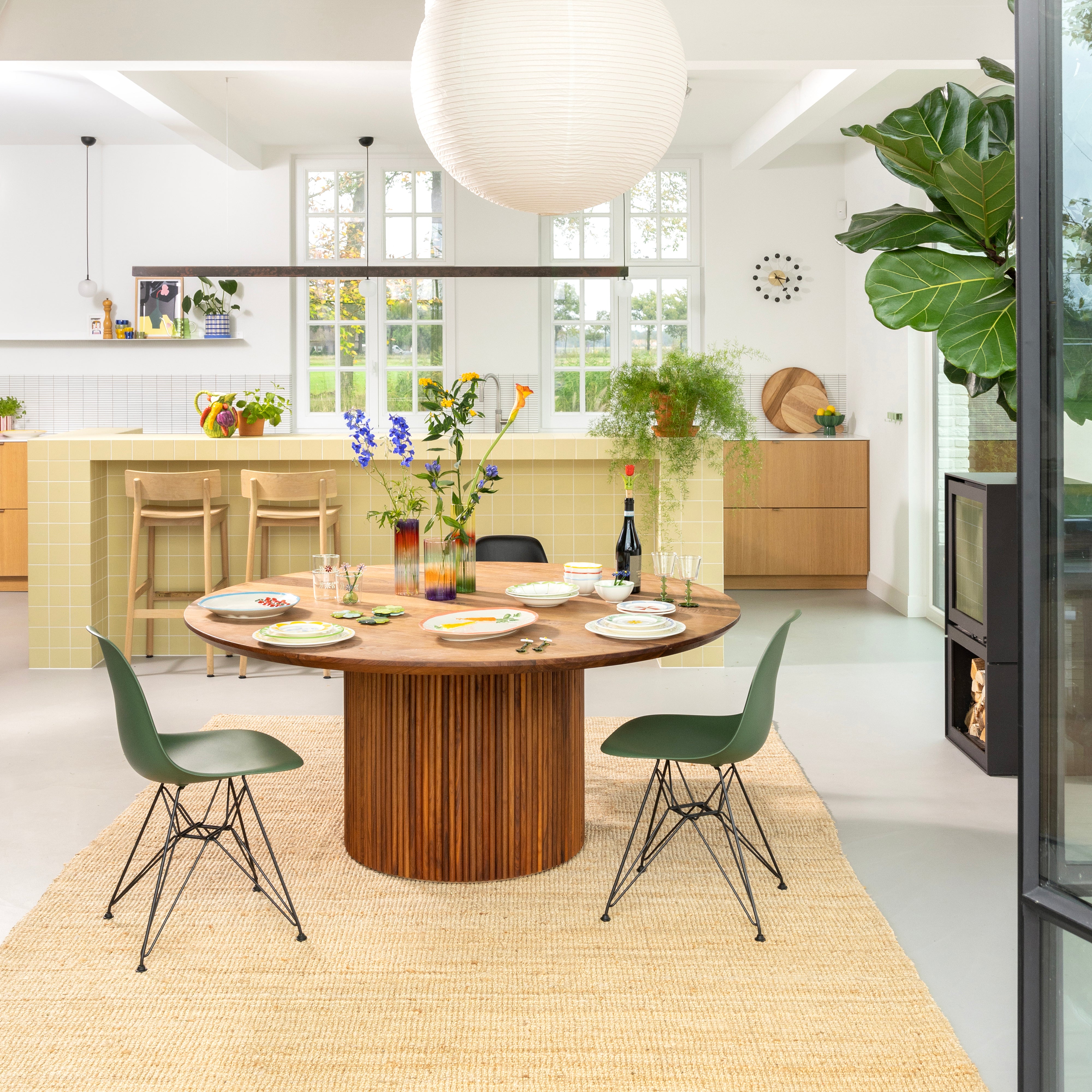 Vase GRADIENT ABEND gelb mit grün und rot