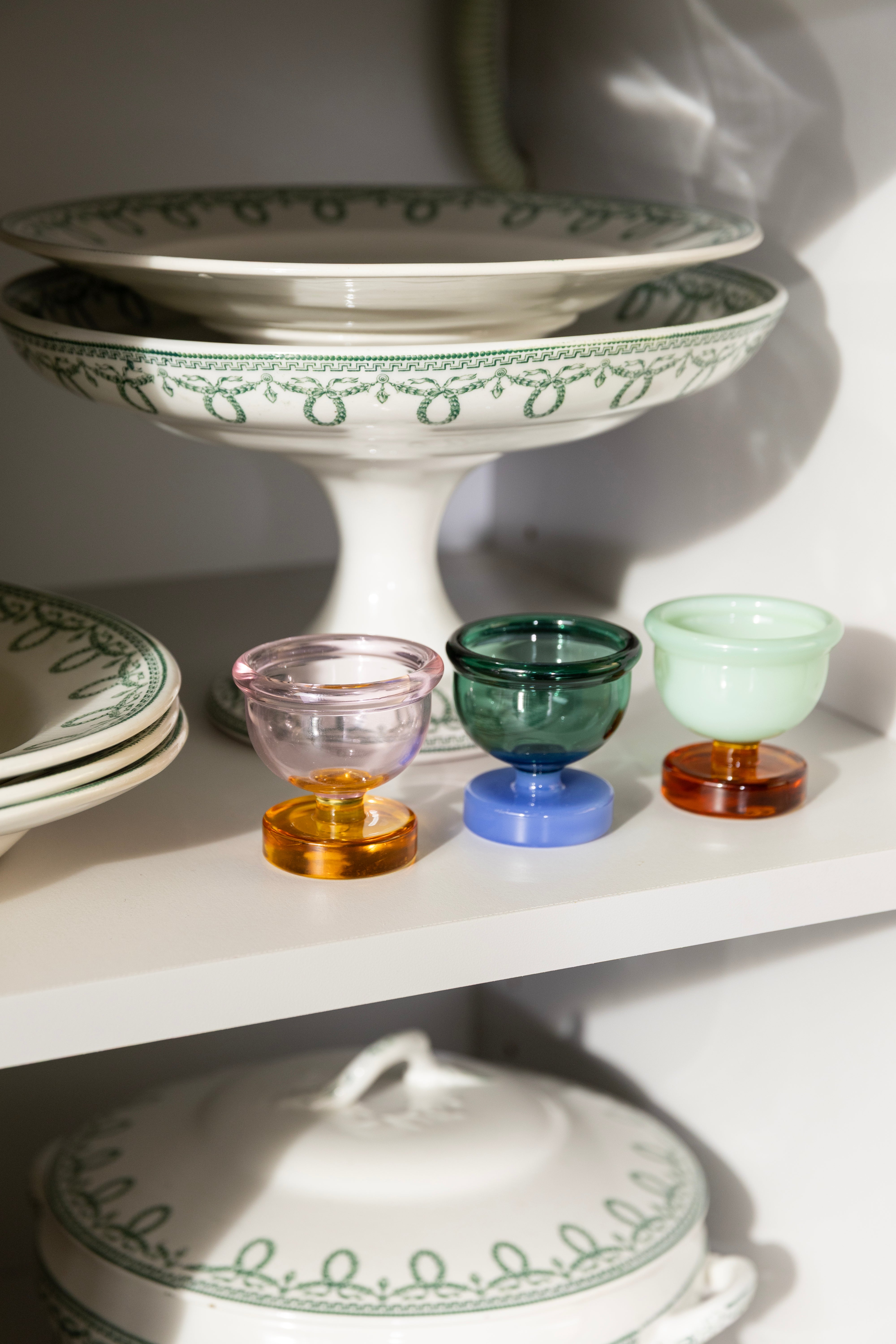 Eierbecher CANTINE grün mit blau