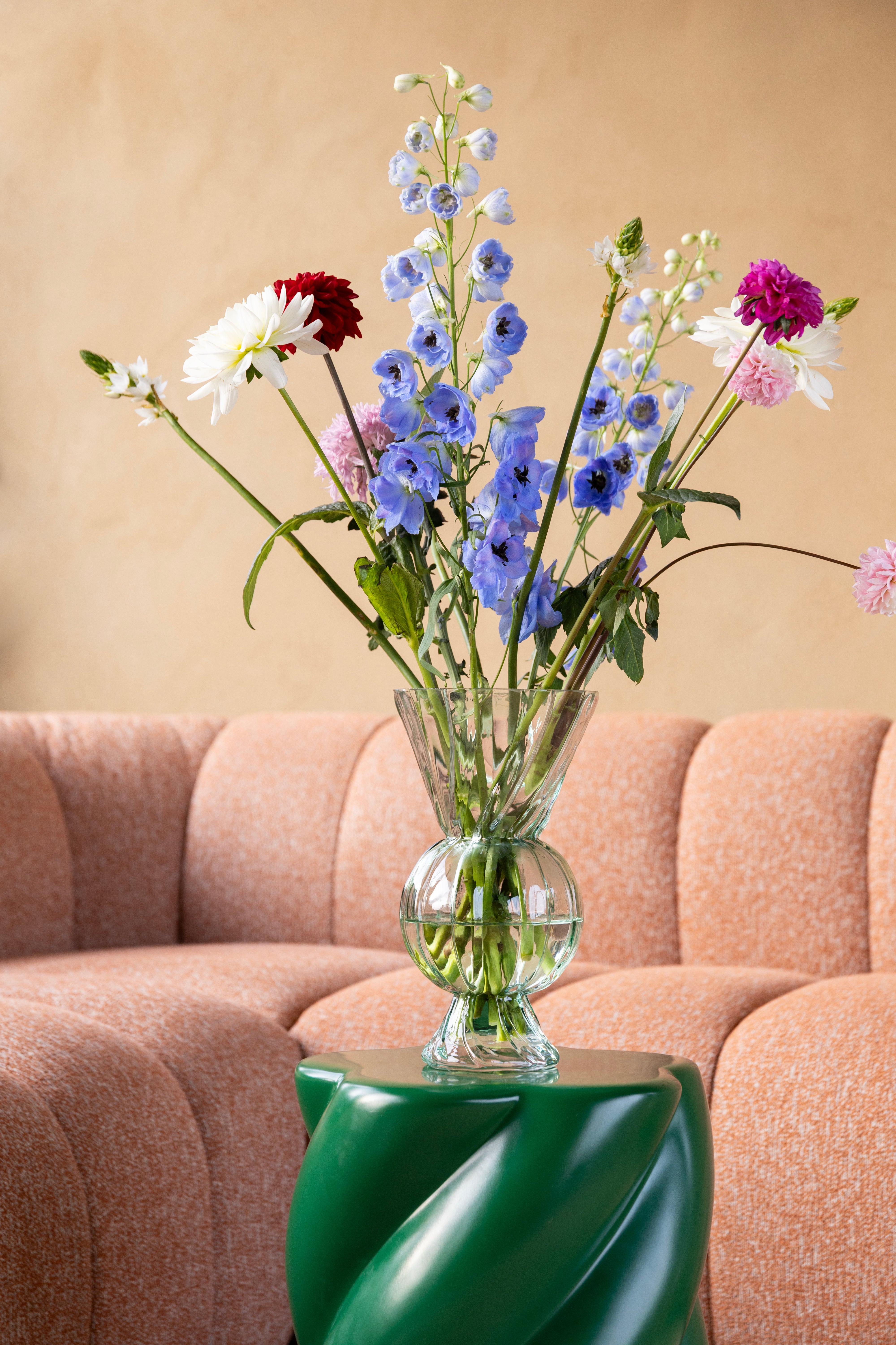 Vase RHOMBIC grünes Glas