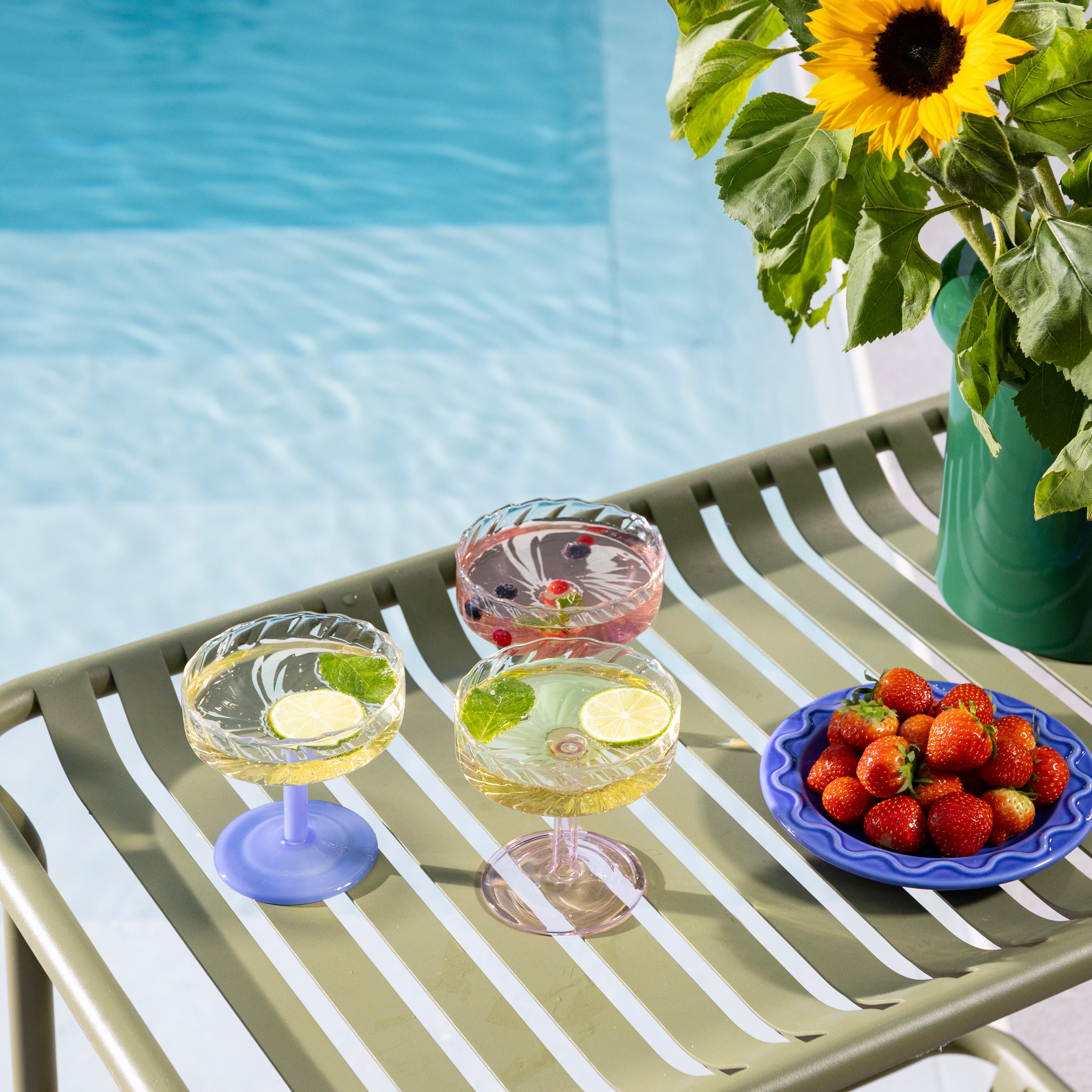 Dessertteller-Set MOCHI blau