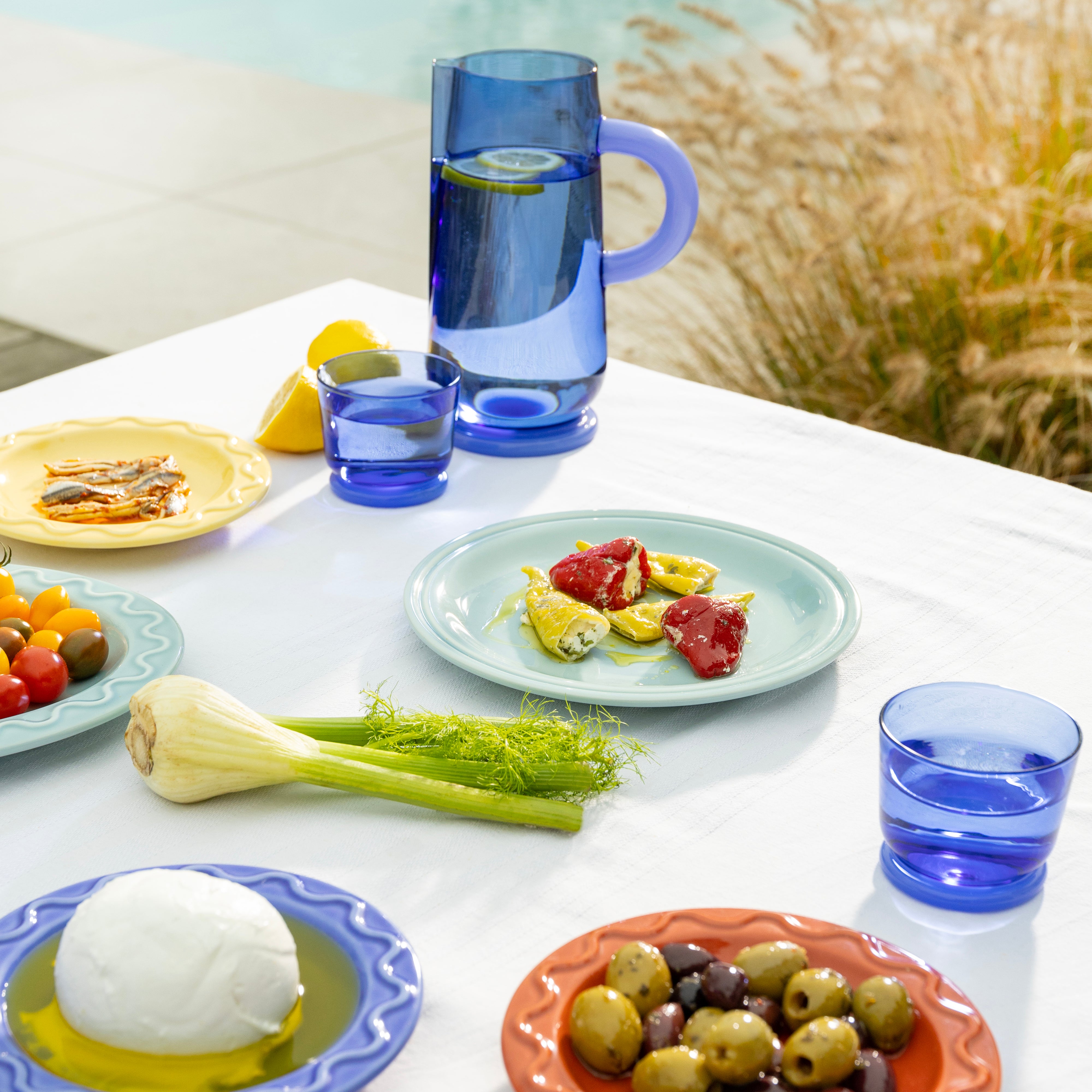 Frühstücksteller-Set MOCHI hellblau