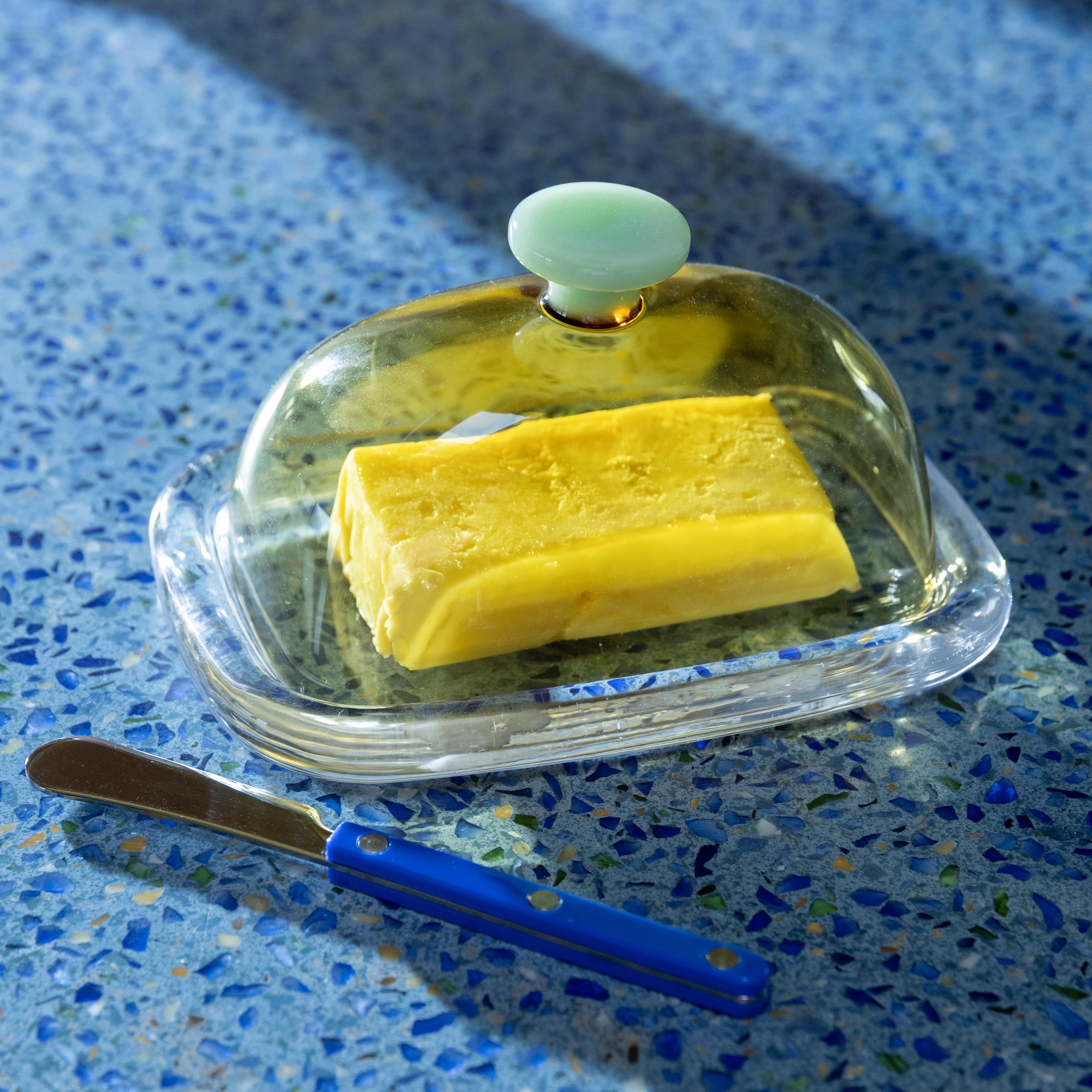 Butterdose CANTINE gelb mit grün