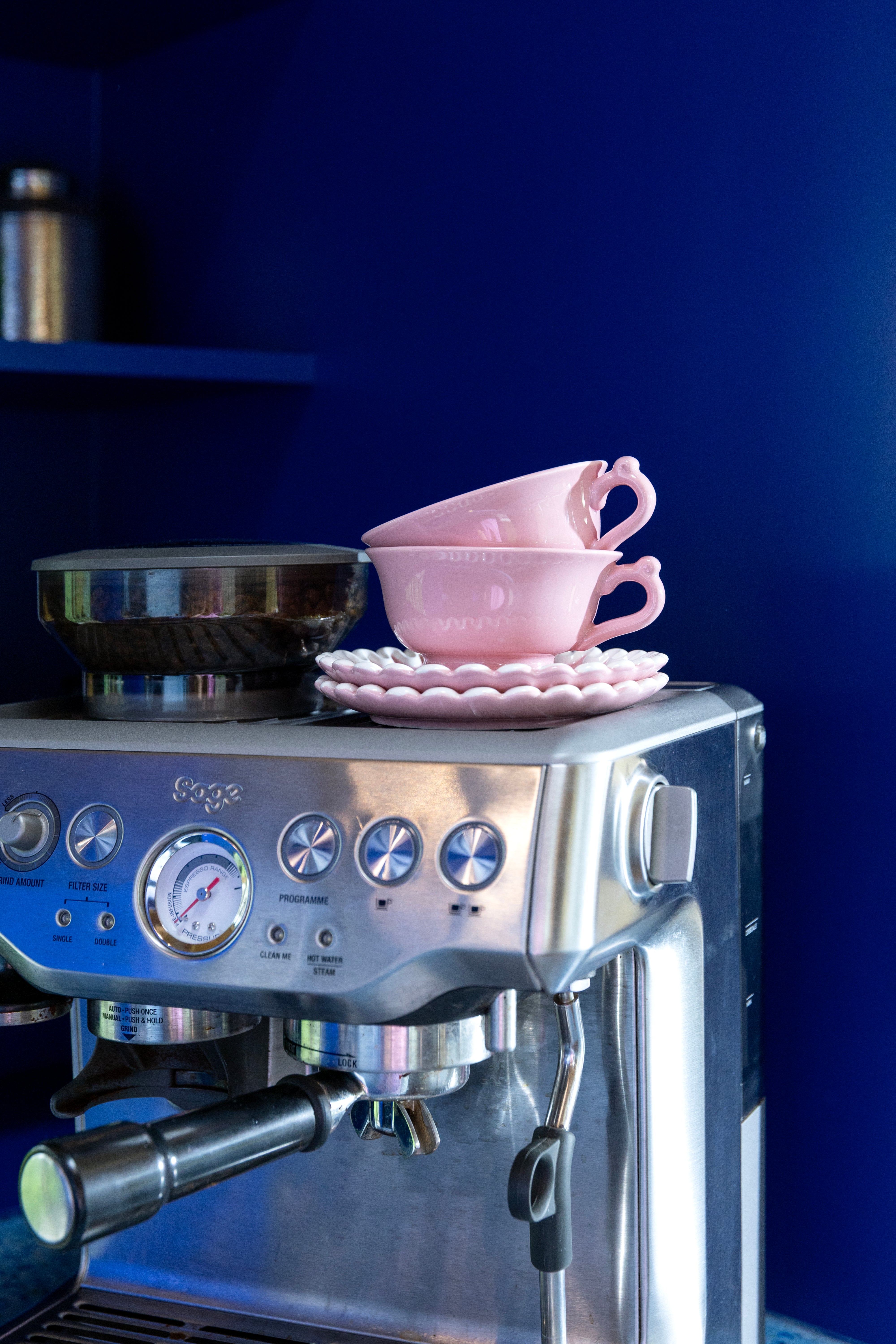 Set of cups with saucer WHIP pink