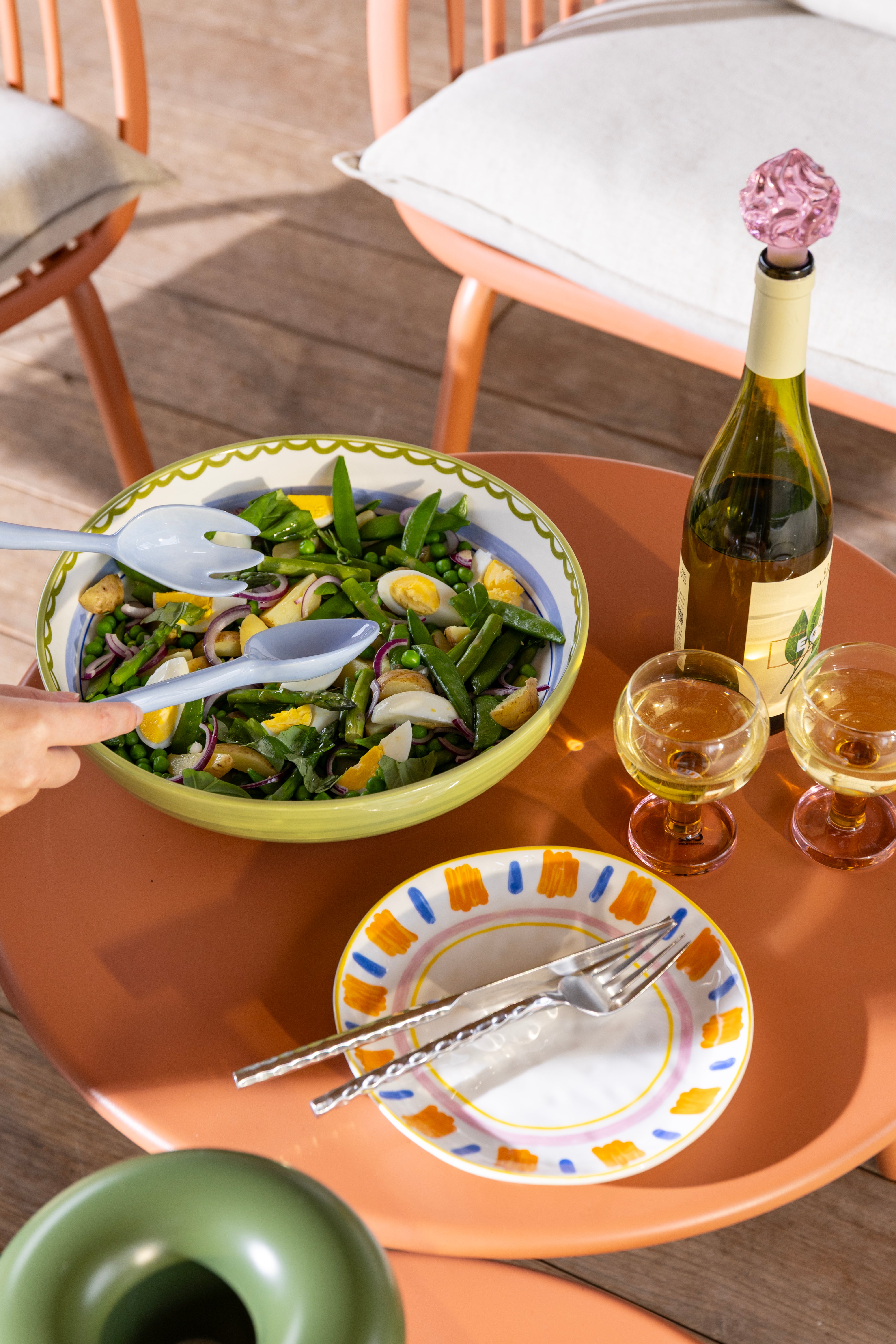 CANTINE Pink and Yellow Glasses Set