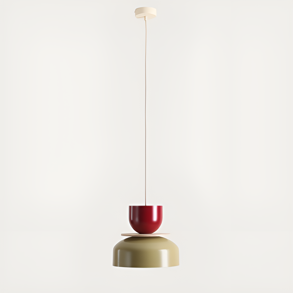 Hanging lamp for burgundy with pistachio