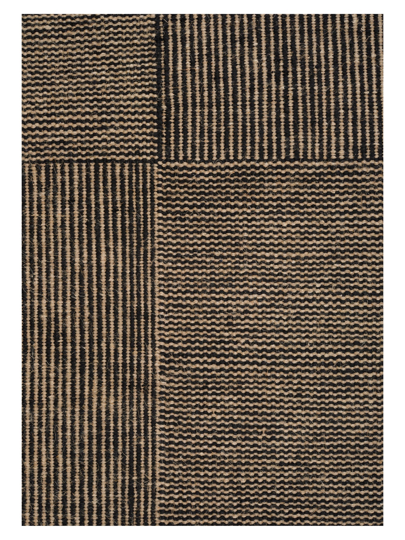 KENT black rug with beige