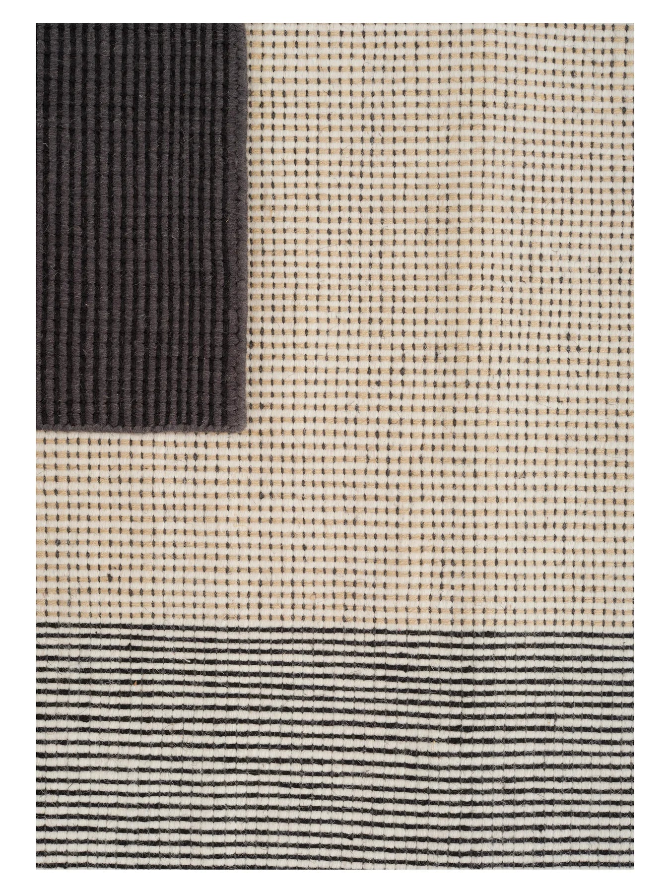 BOLOGNA Rug - GREY black with beige