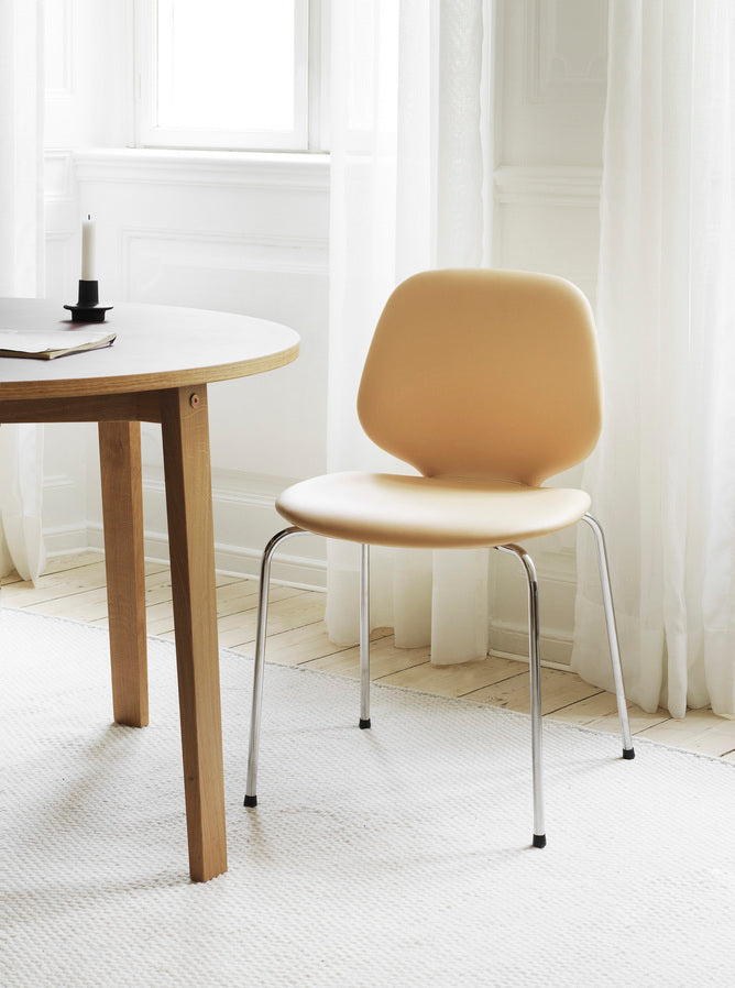 Upholstered chair My chrome base