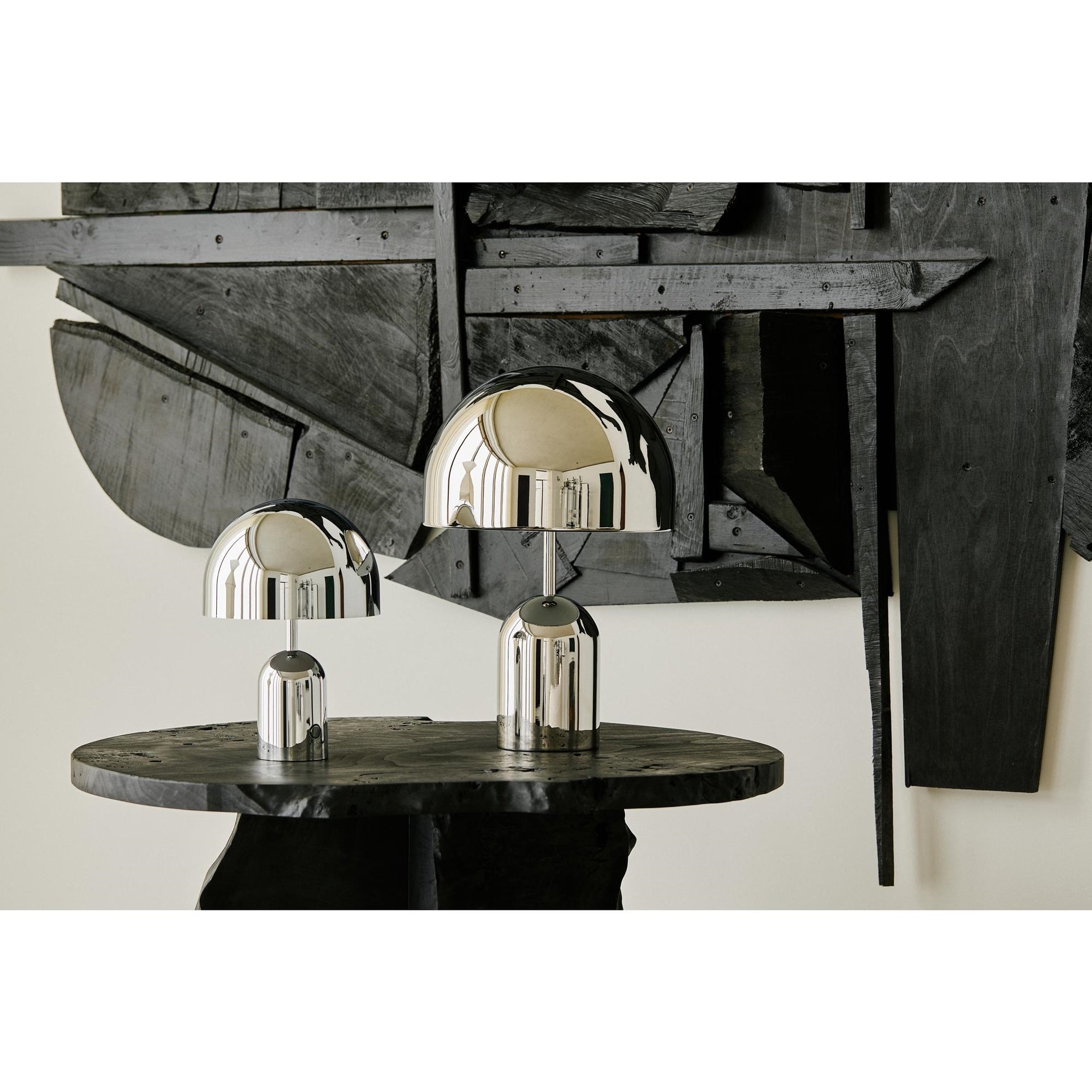 Glockensilbertischlampe