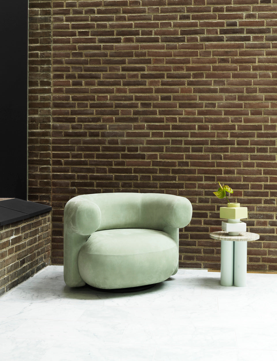Side table dit light green base