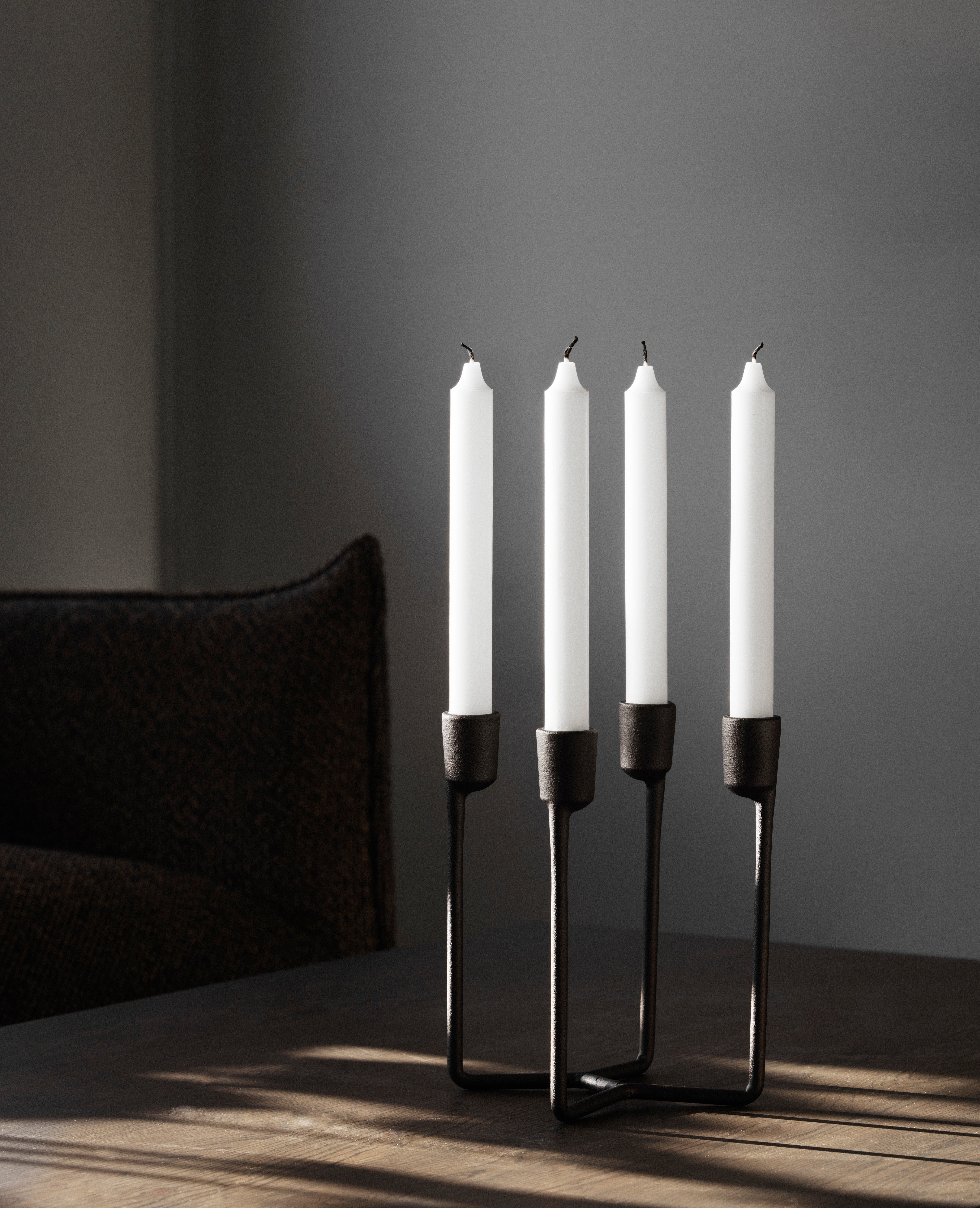 HEIMA CANDLESTICK four-armed black cast iron candlestick