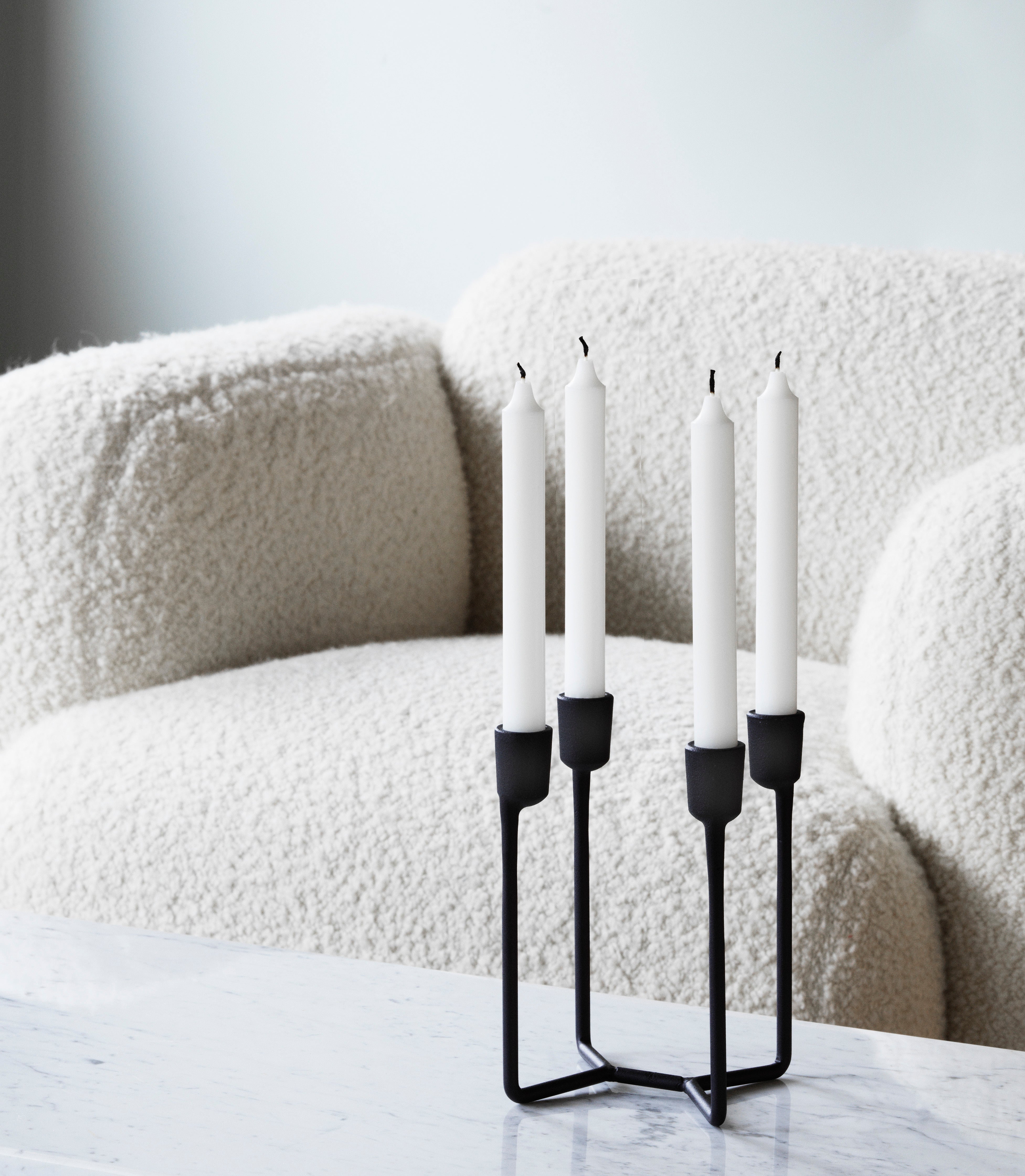 HEIMA CANDLESTICK four-armed black cast iron candlestick