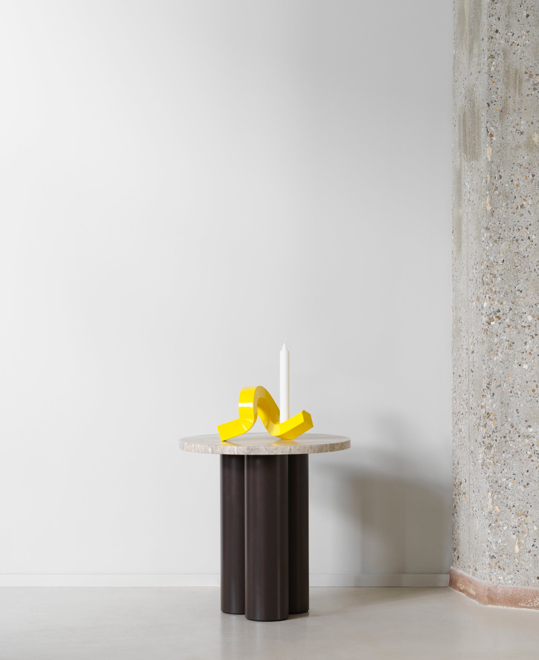 CROOKED ONE Candle Holder Yellow