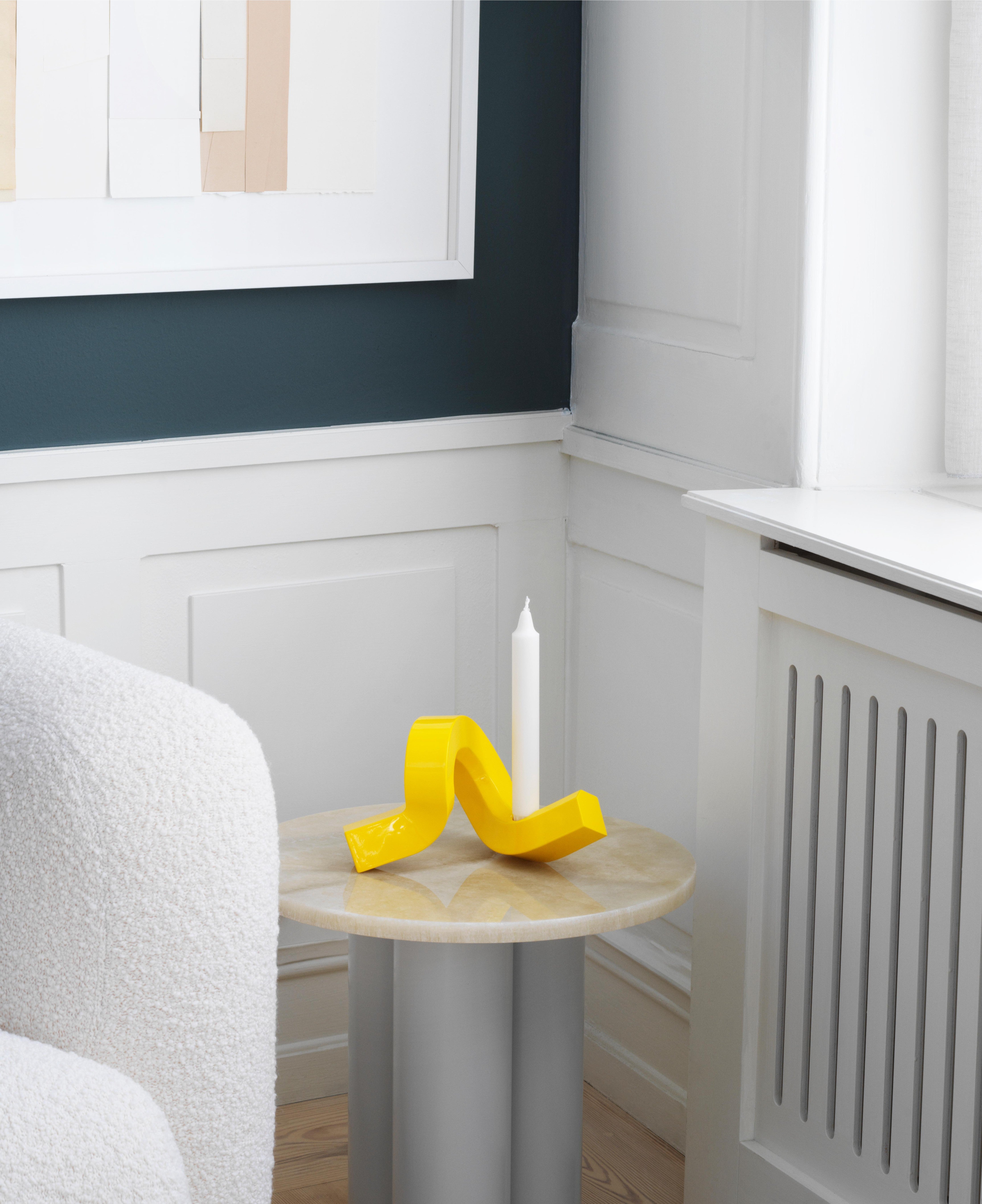 CROOKED ONE Candle Holder Yellow