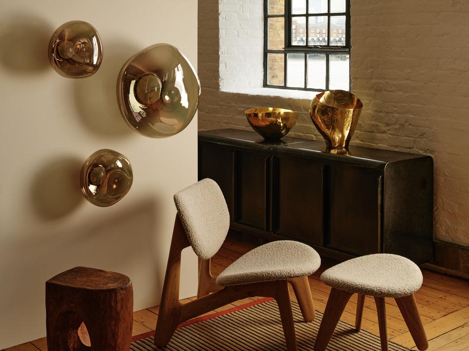 Wandleuchte MELT braun