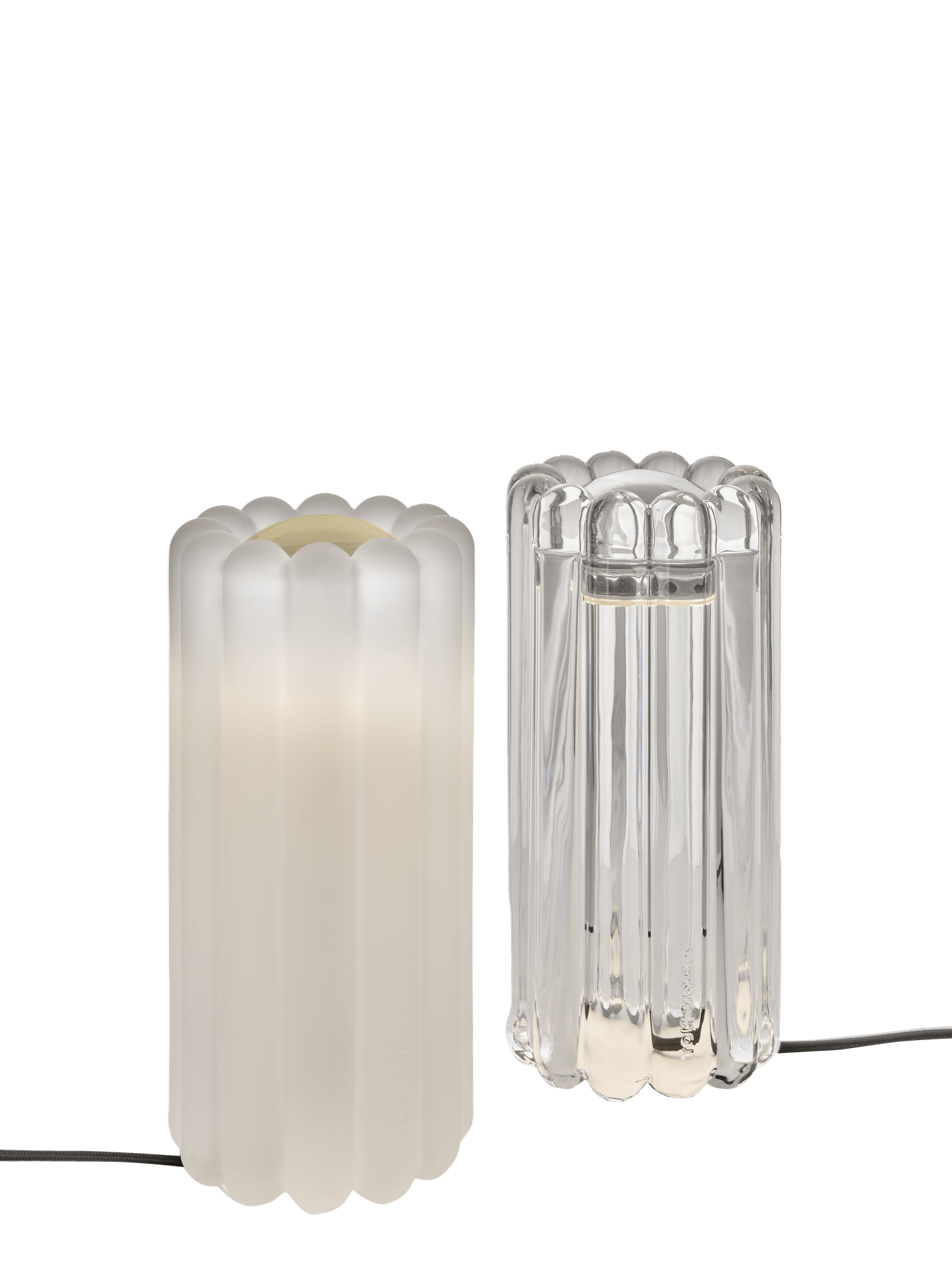 Tischlampe PRESS mattes Glas