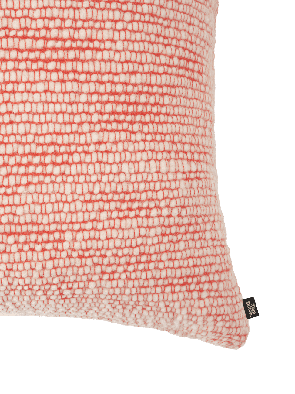 Kissen THREAD creme mit orangefarbenem Akzent