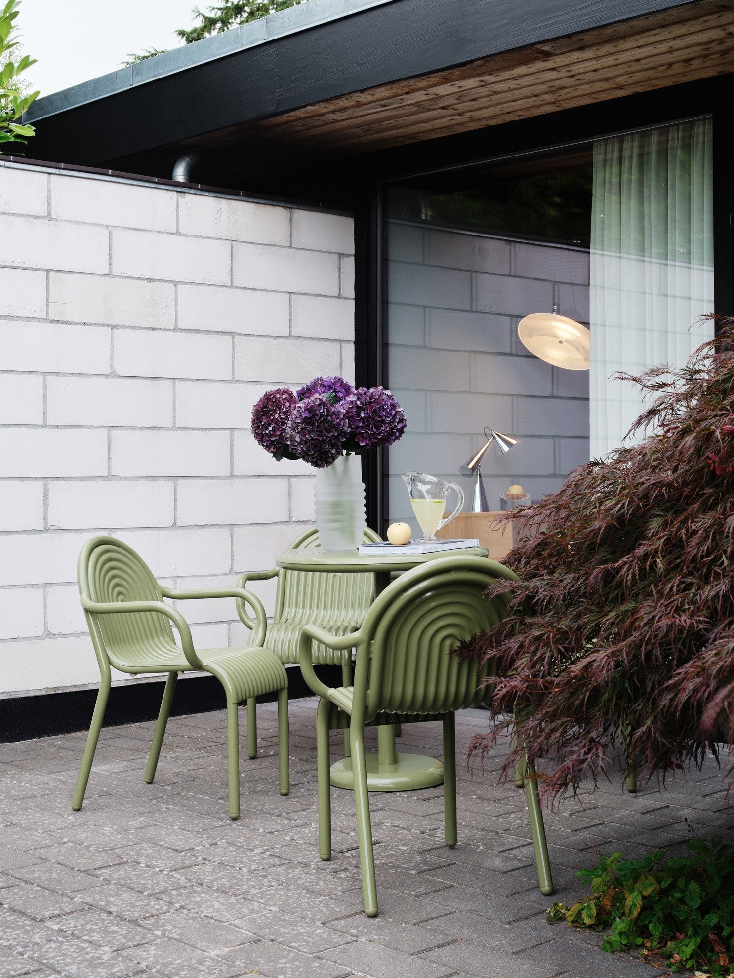 Runder Gartentisch GROOVE grün