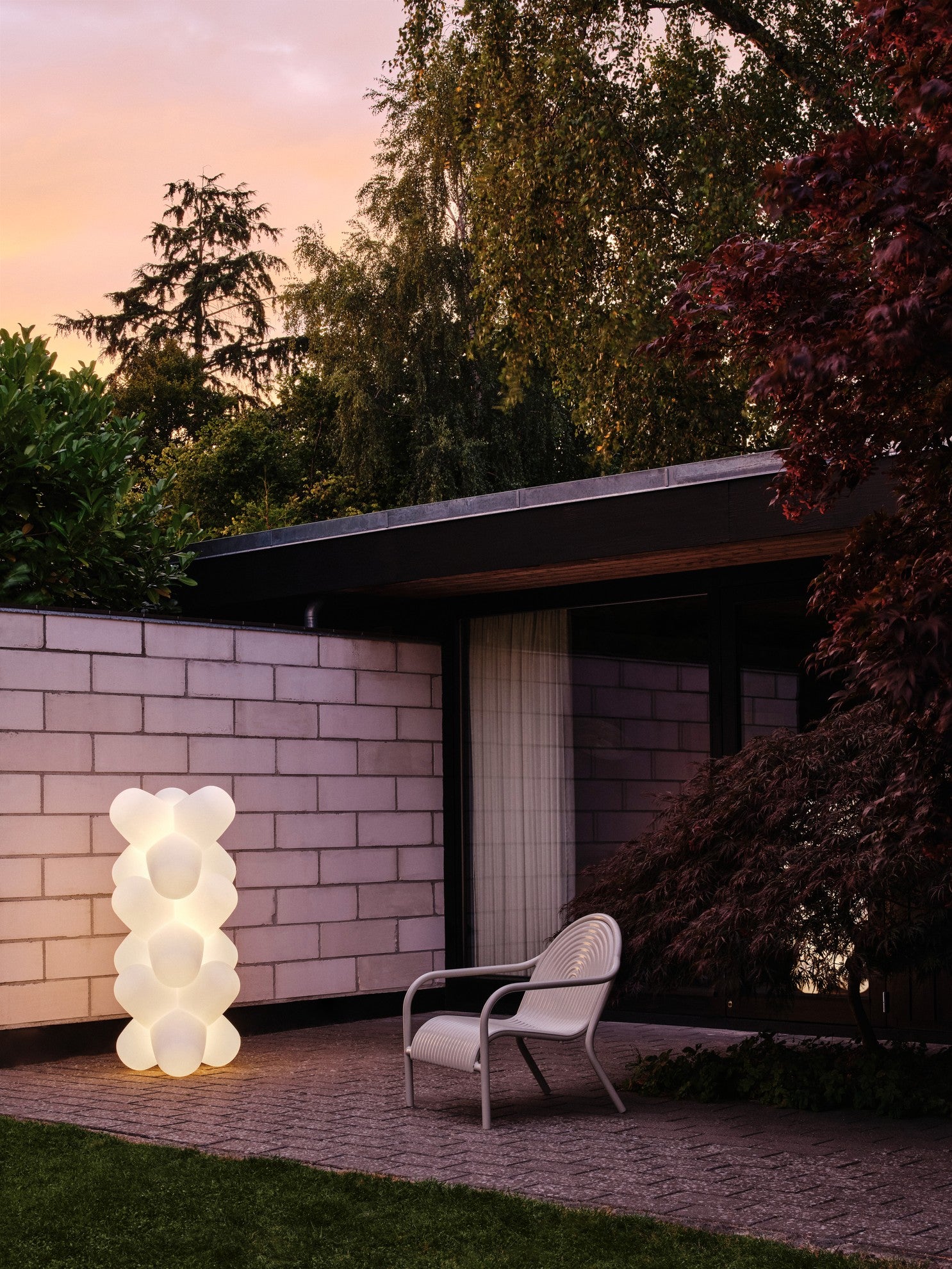 Outdoor Armchair GROOVE Broken White