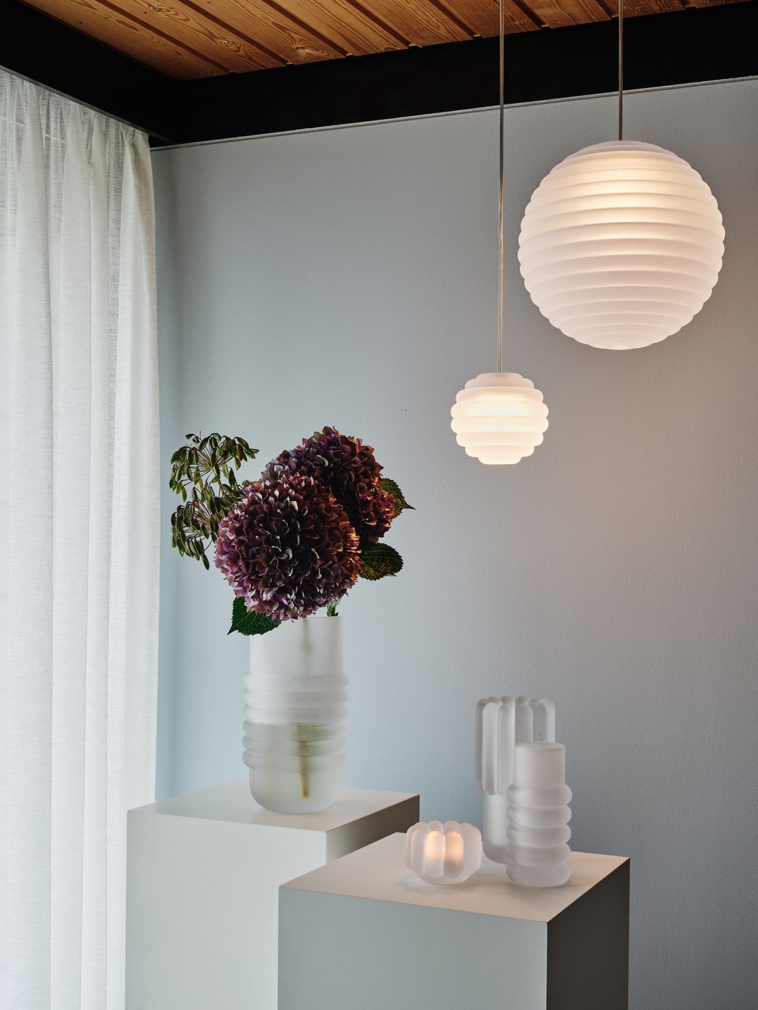 Vase PRESS mattes Glas