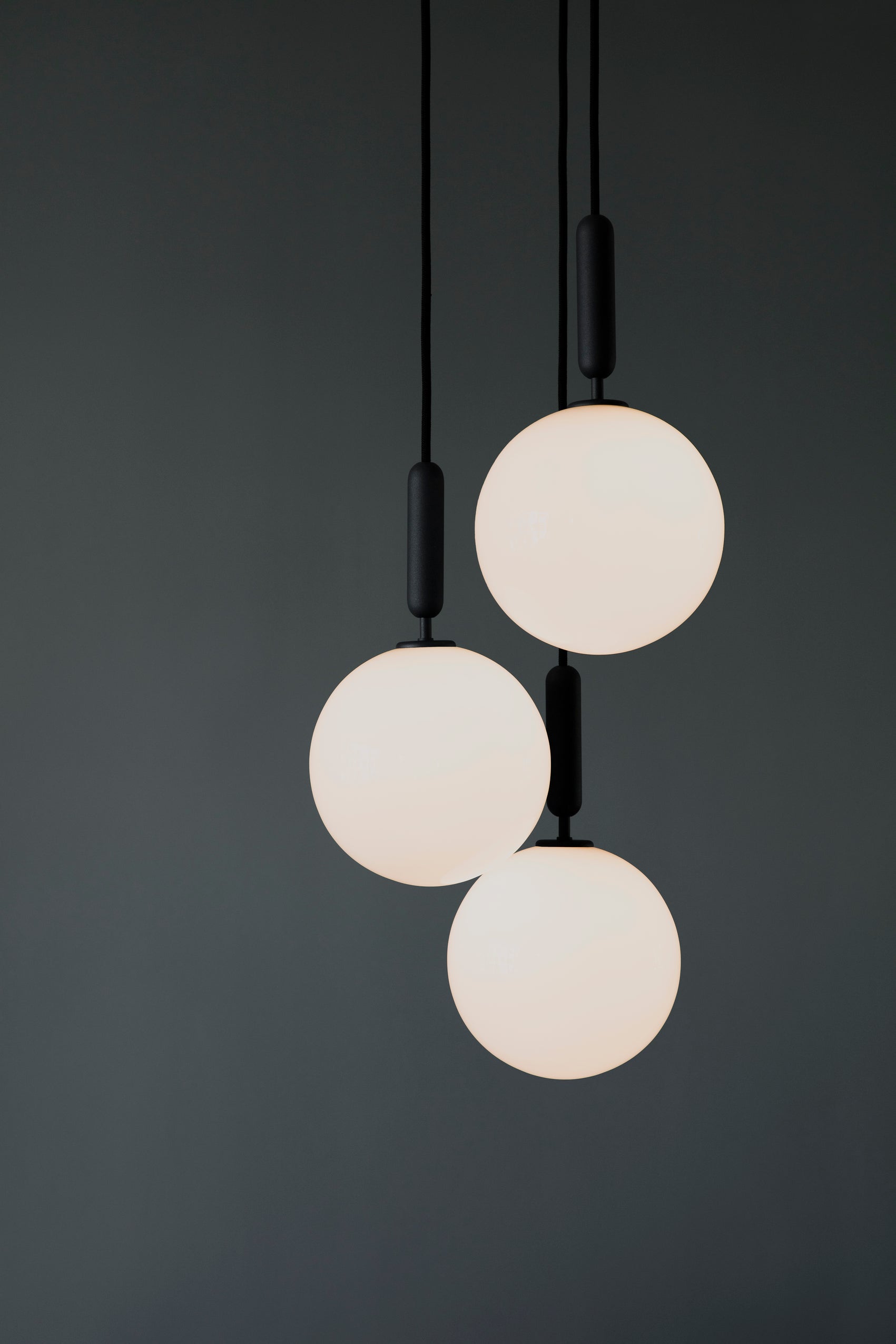 MIIRA 3 Pendant Lamp in Graphite with Opal Glass