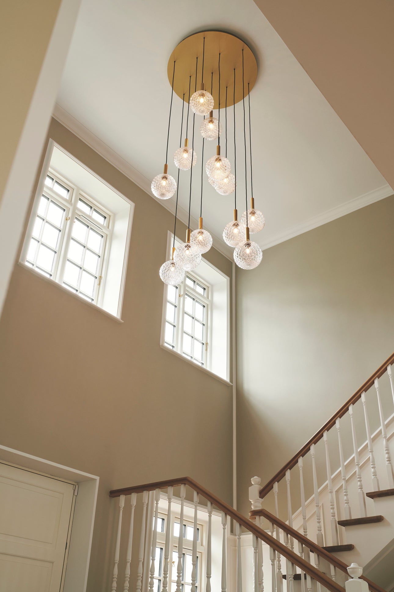 MIIRA 13 Pendant Lamp in Brass with Transparent Glass
