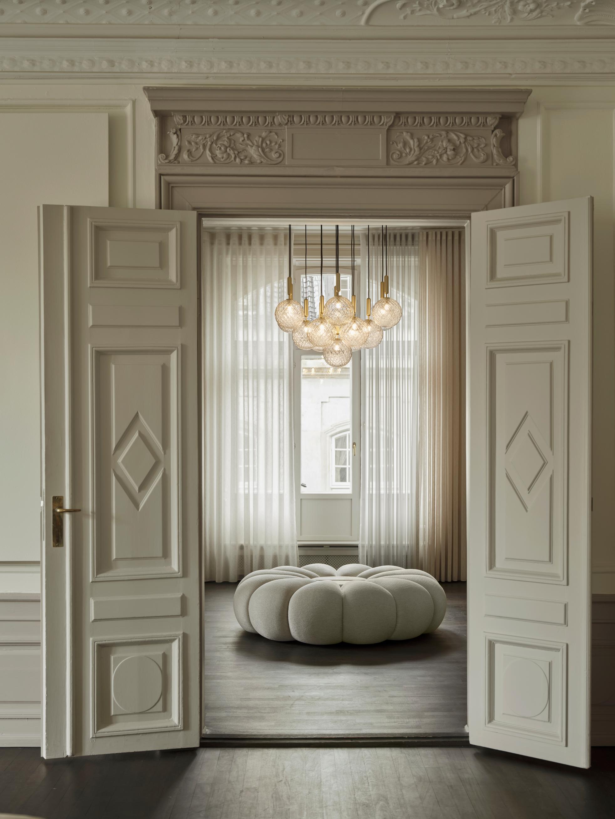 MIIRA 13 Pendant Lamp in Brass with Transparent Glass
