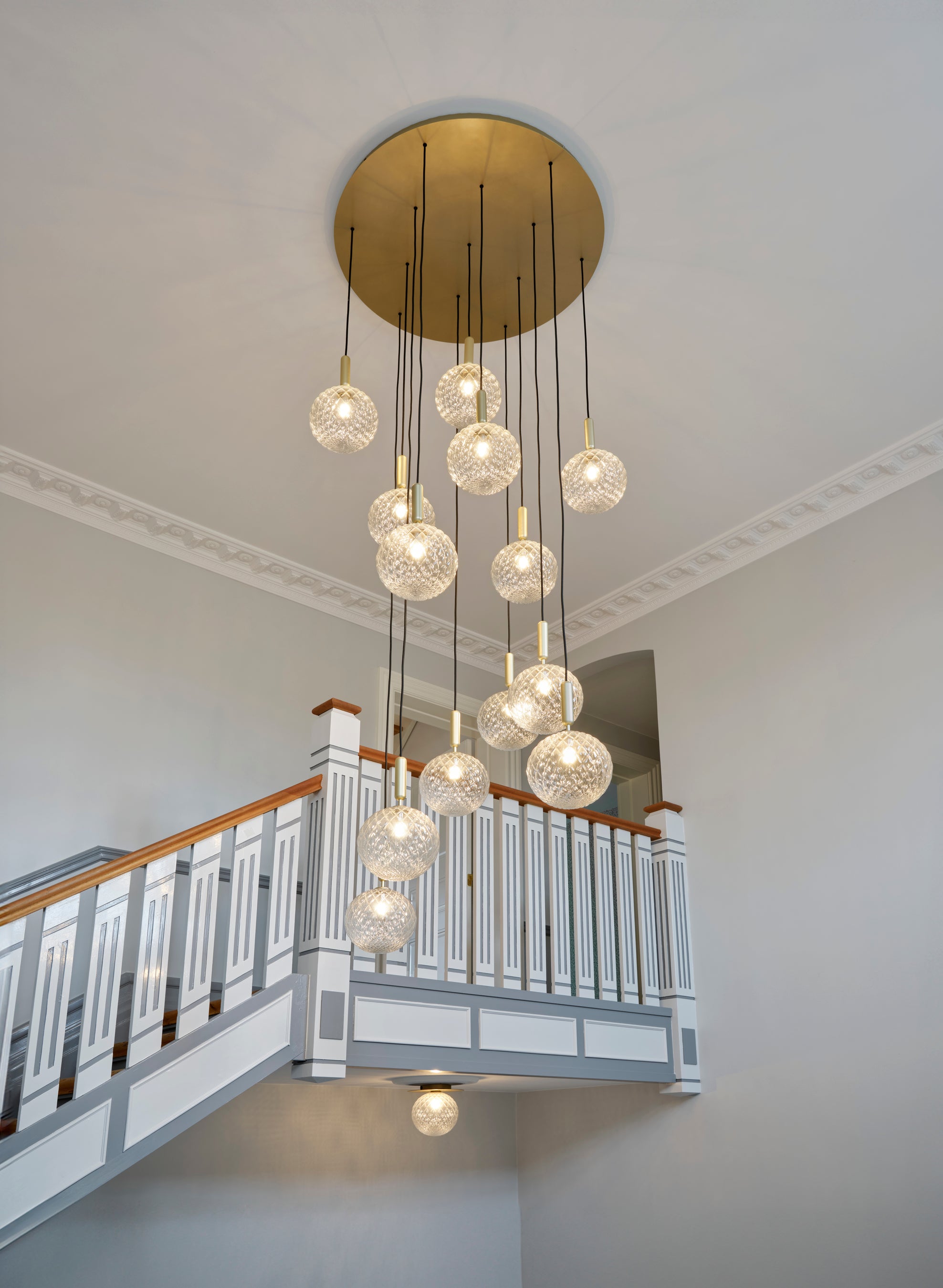 MIIRA 13 Pendant Lamp in Brass with Transparent Glass