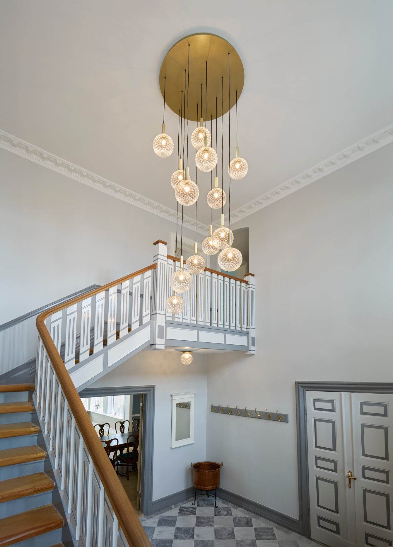 MIIRA 13 Pendant Lamp in Brass with Transparent Glass